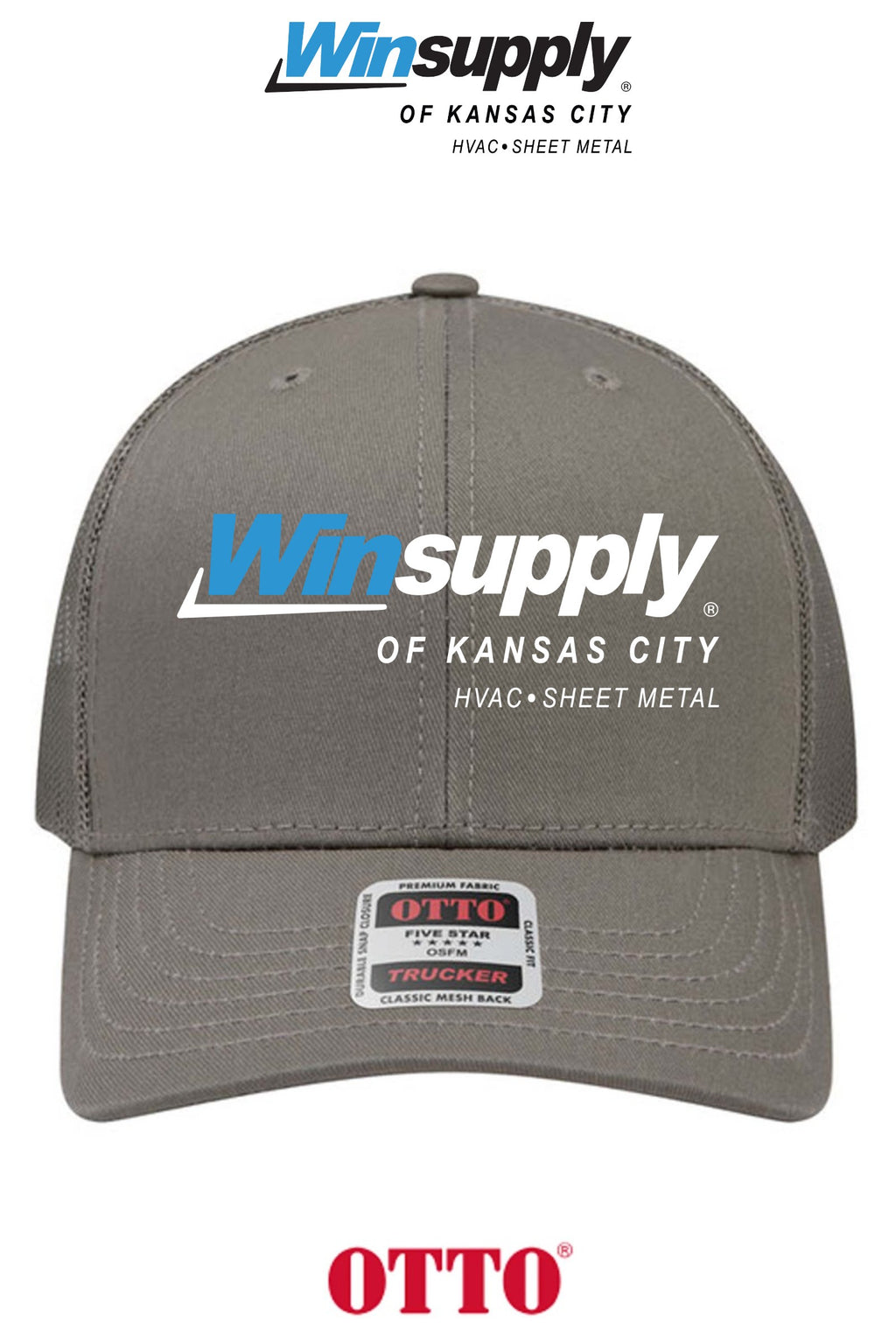 **BULK BUY SPECIAL** OTTO CAP® 6 Panel Mid Profile Mesh Back Trucker Hat - Winsupply of Kansas City