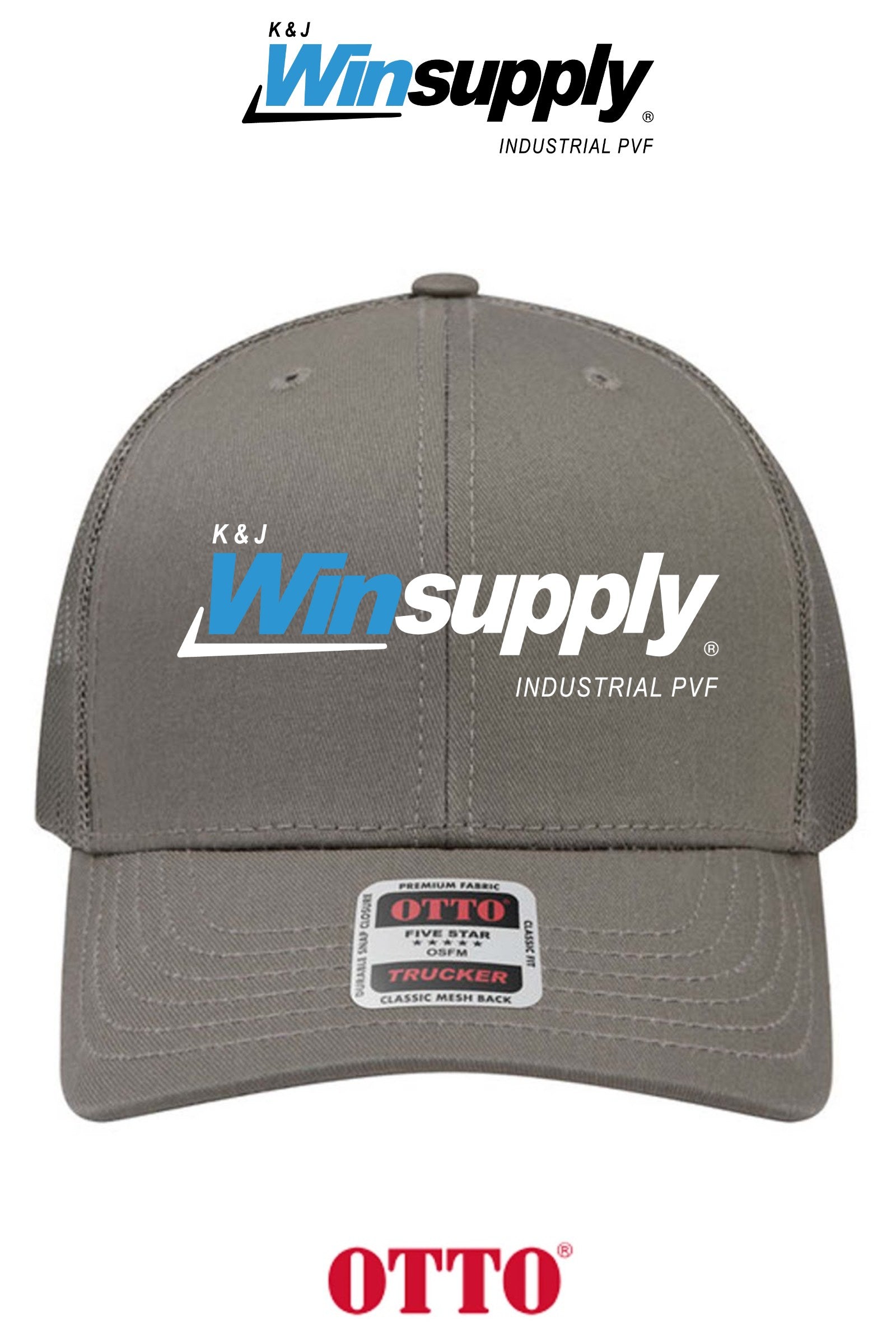 **BULK BUY SPECIAL** OTTO CAP® 6 Panel Mid Profile Mesh Back Trucker Hat - K & J Winsupply, Industrial PVF