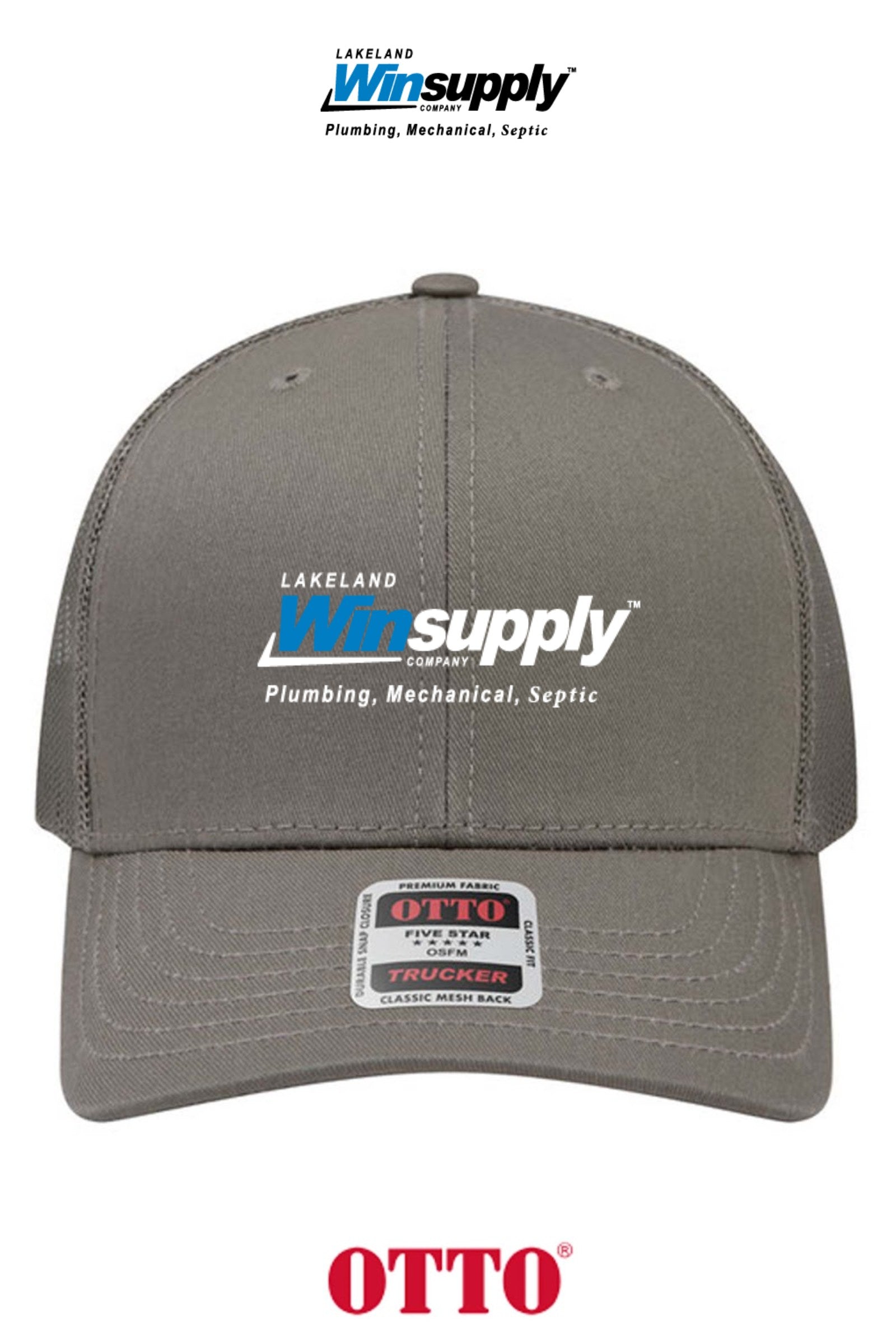**BULK BUY SPECIAL** OTTO CAP® 6 Panel Mid Profile Mesh Back Trucker Hat - Lakeland Winsupply
