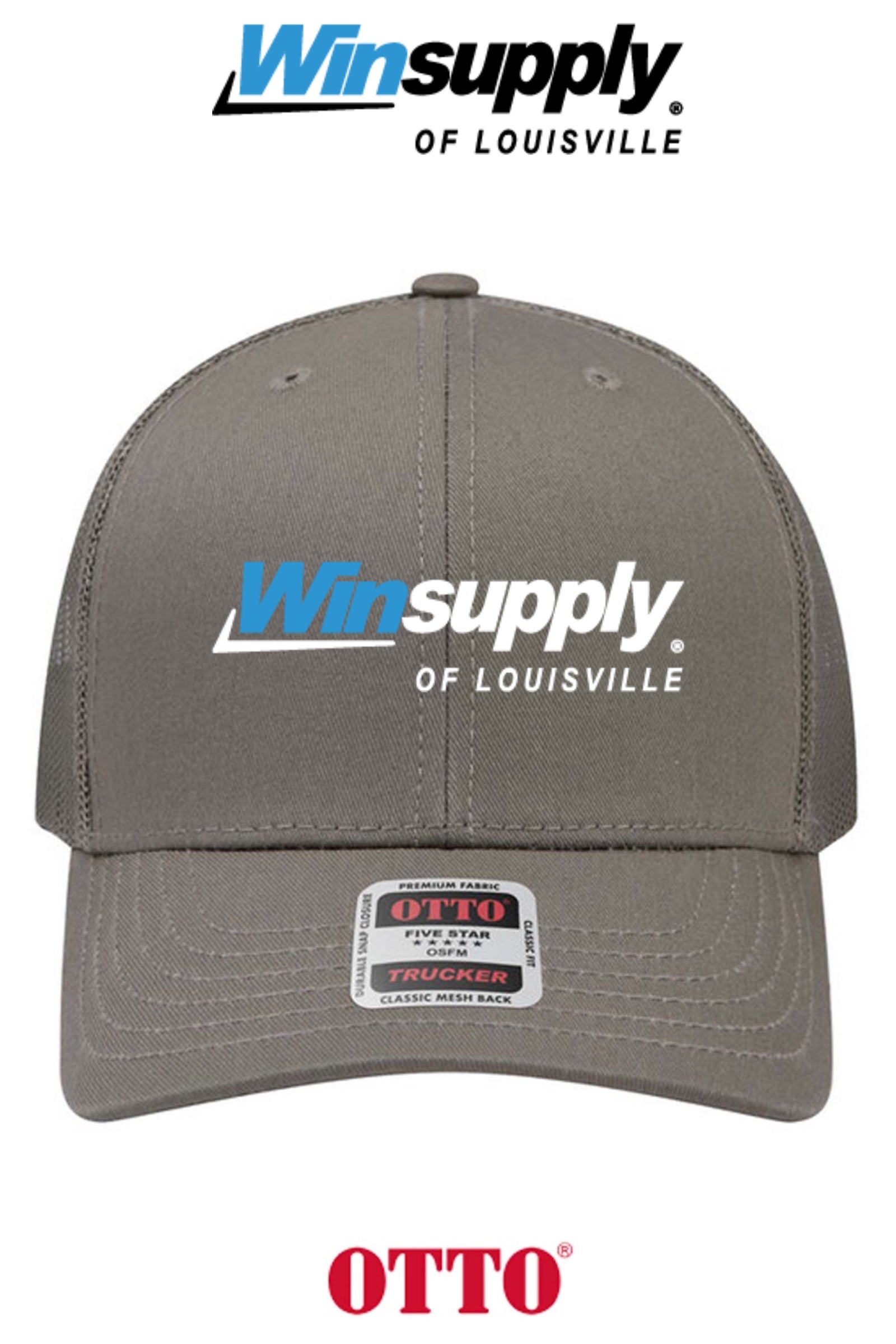 **BULK BUY SPECIAL** OTTO CAP® 6 Panel Mid Profile Mesh Back Trucker Hat - Winsupply of Louisville KY