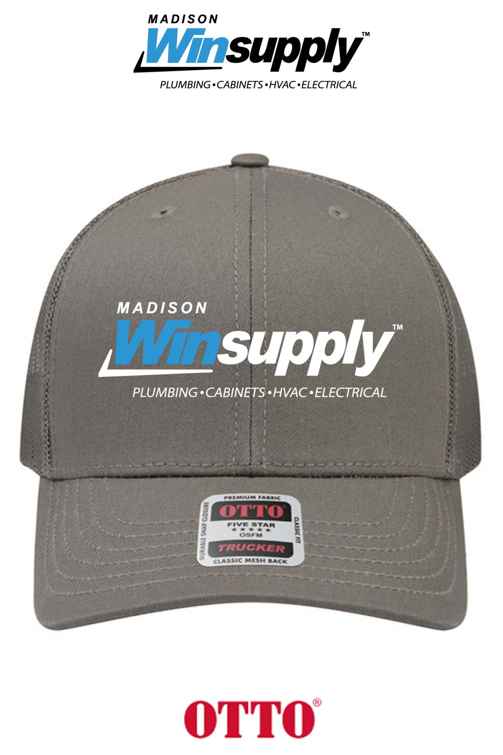 **BULK BUY SPECIAL** OTTO CAP® 6 Panel Mid Profile Mesh Back Trucker Hat - Madison Winsupply