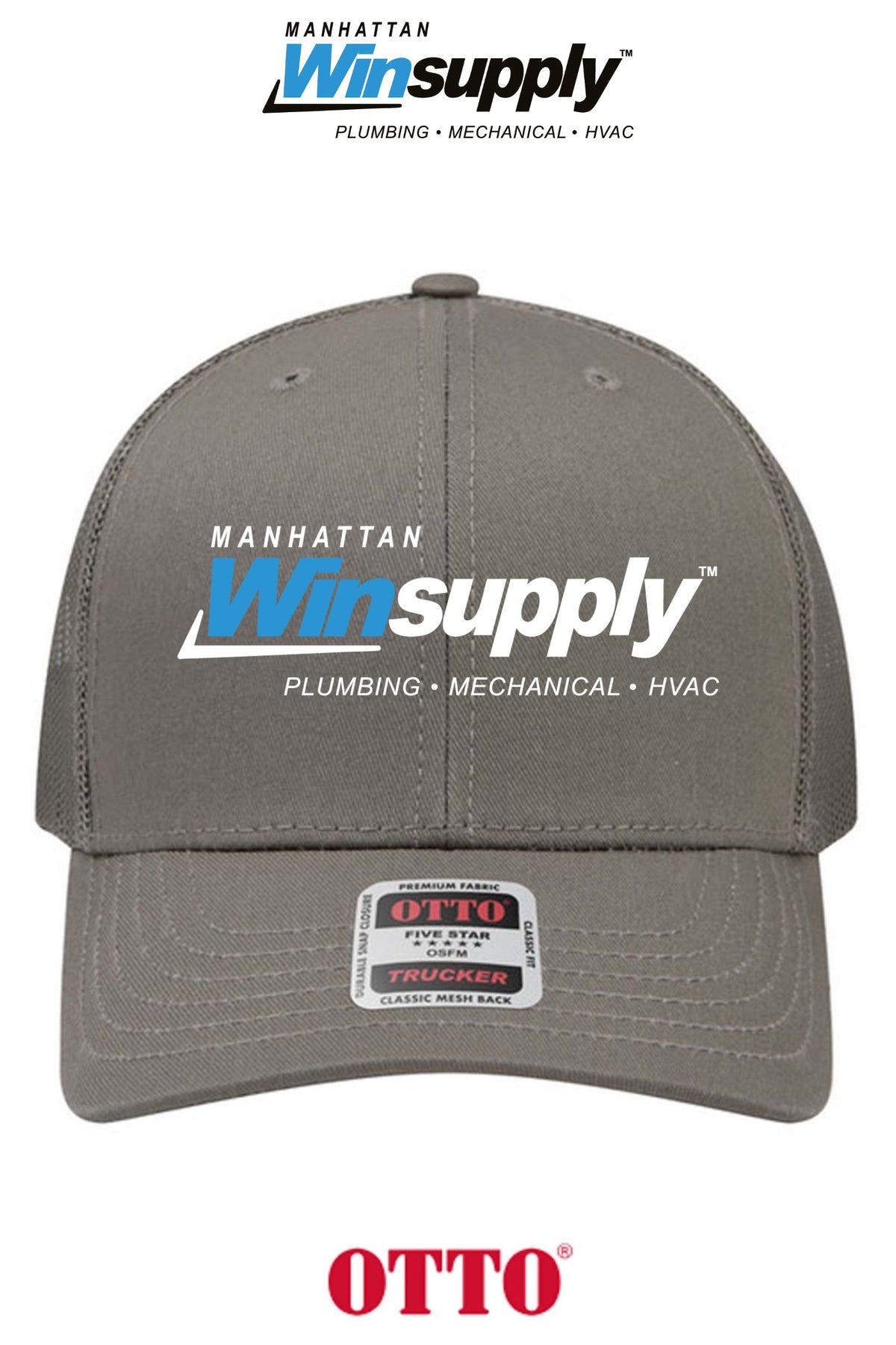 **BULK BUY SPECIAL** OTTO CAP® 6 Panel Mid Profile Mesh Back Trucker Hat - Manhattan Winsupply