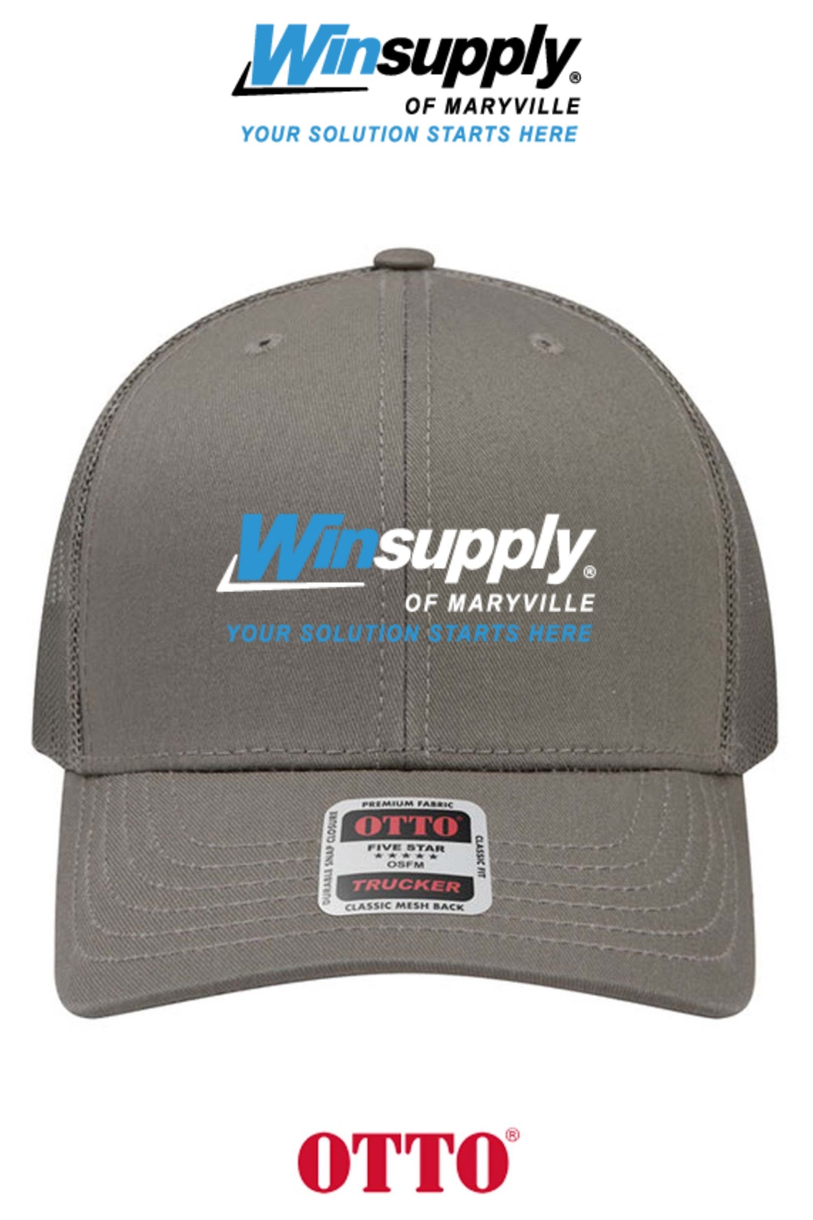**BULK BUY SPECIAL** OTTO CAP® 6 Panel Mid Profile Mesh Back Trucker Hat - Winsupply of Maryville