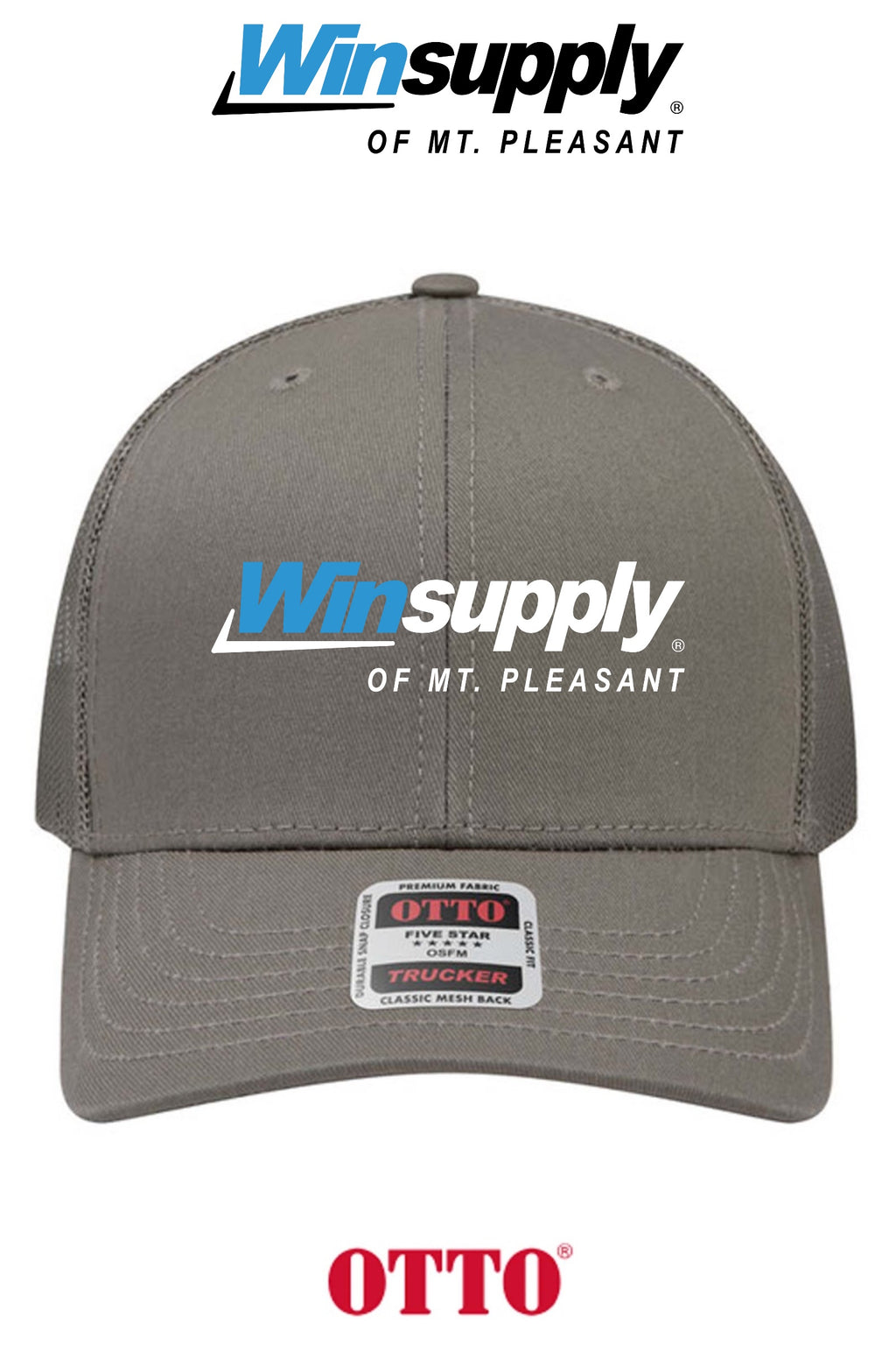 **BULK BUY SPECIAL** OTTO CAP® 6 Panel Mid Profile Mesh Back Trucker Hat - Winsupply of Mt. Pleasant