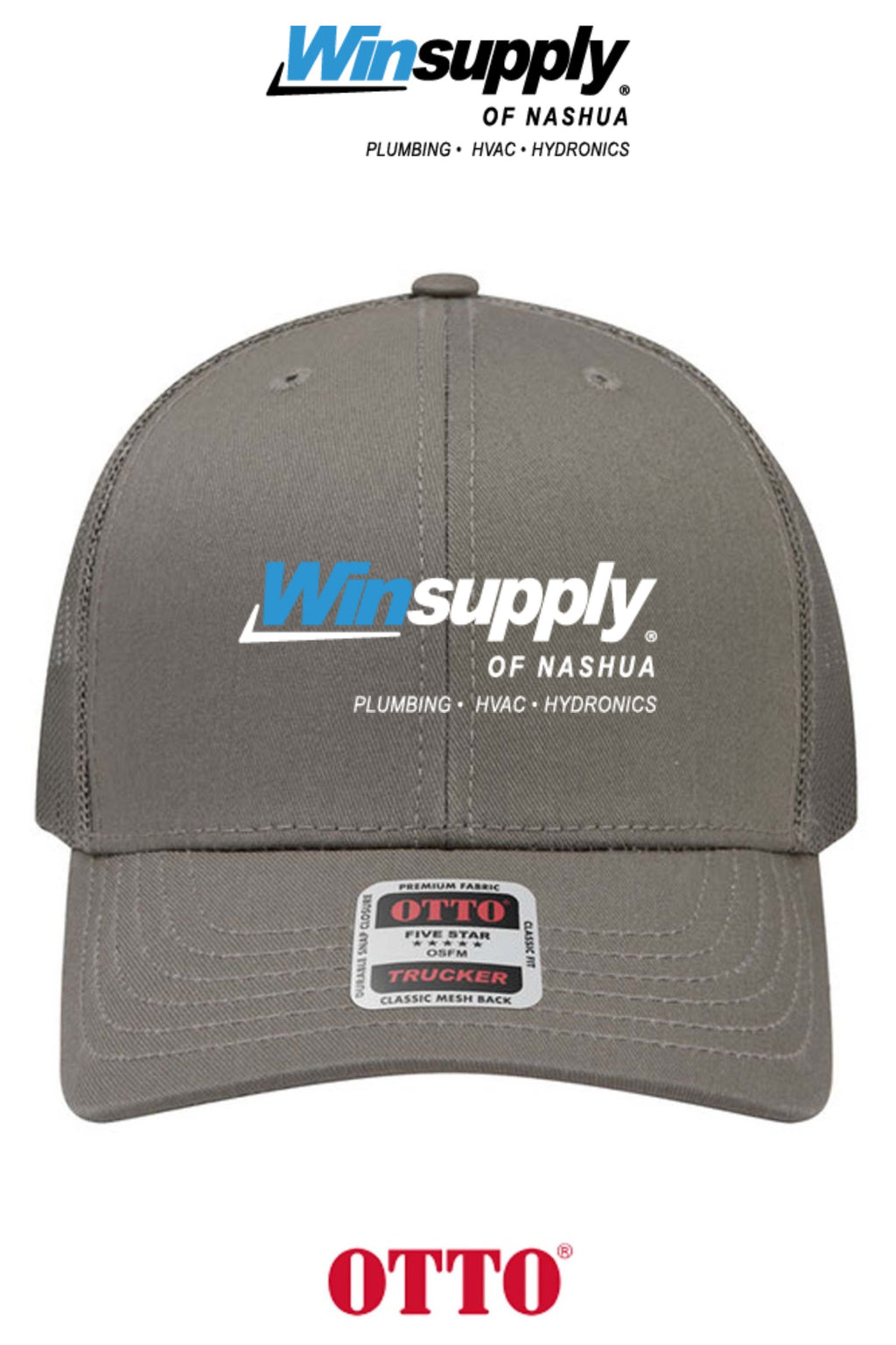 **BULK BUY SPECIAL** OTTO CAP® 6 Panel Mid Profile Mesh Back Trucker Hat - Winsupply of Nashua NH