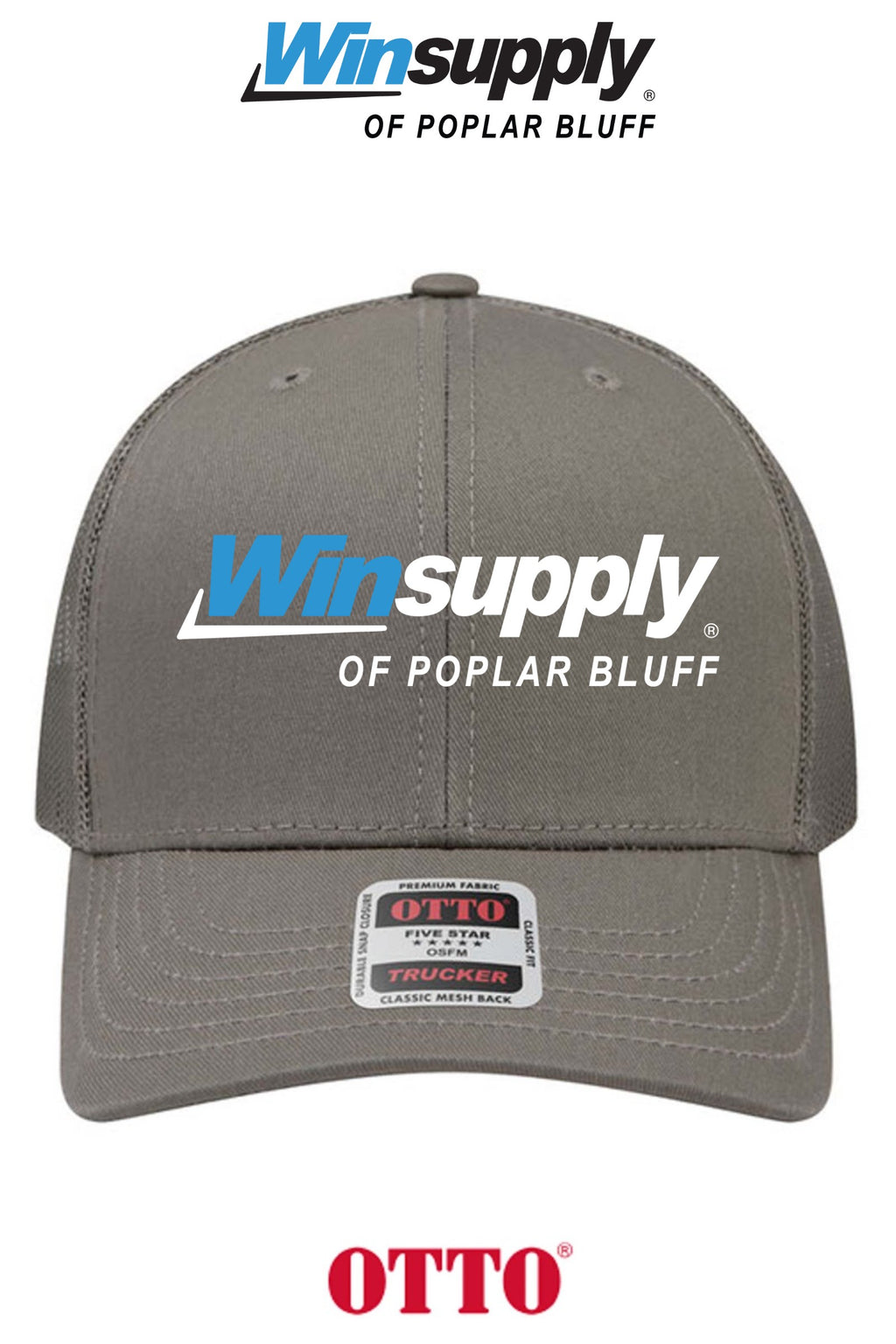 **BULK BUY SPECIAL** OTTO CAP® 6 Panel Mid Profile Mesh Back Trucker Hat - Winsupply of Poplar Bluff