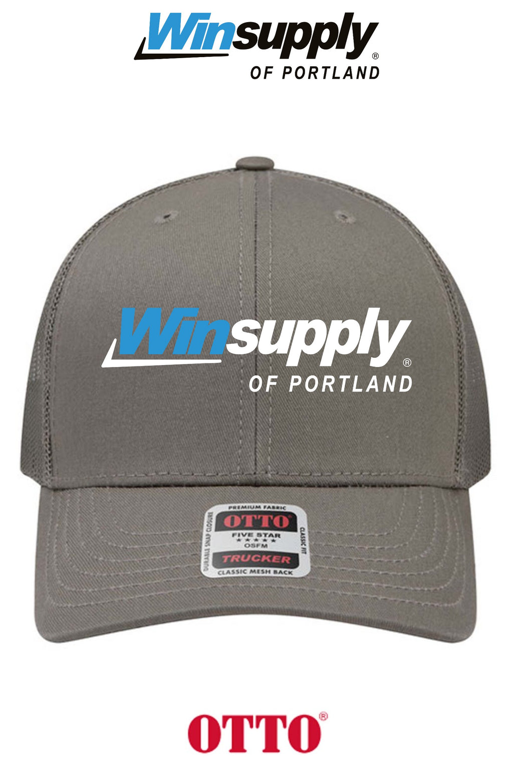 **BULK BUY SPECIAL** OTTO CAP® 6 Panel Mid Profile Mesh Back Trucker Hat - Winsupply of Portland