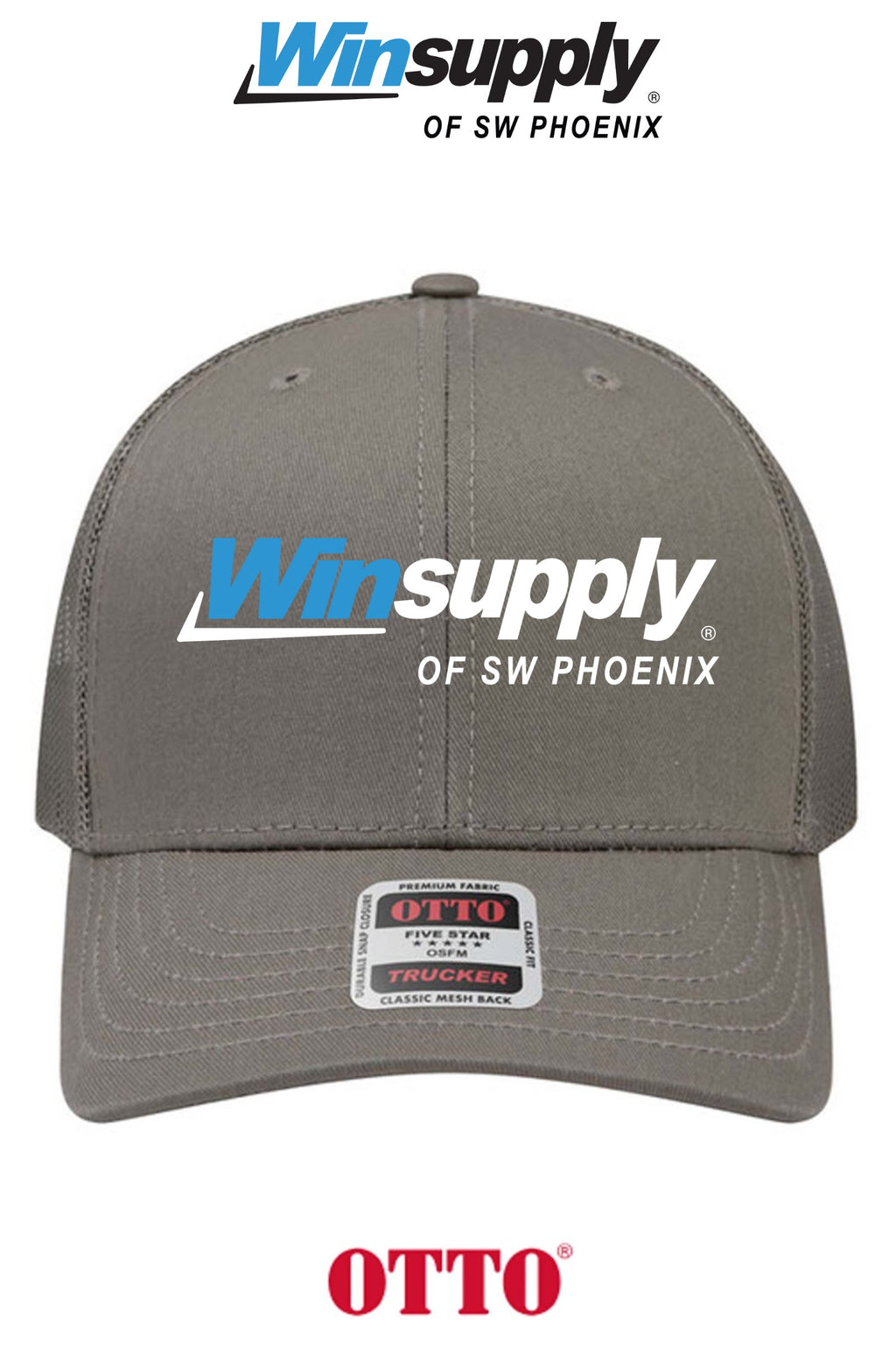 **BULK BUY SPECIAL** OTTO CAP® 6 Panel Mid Profile Mesh Back Trucker Hat - Winsupply of SW Phoenix