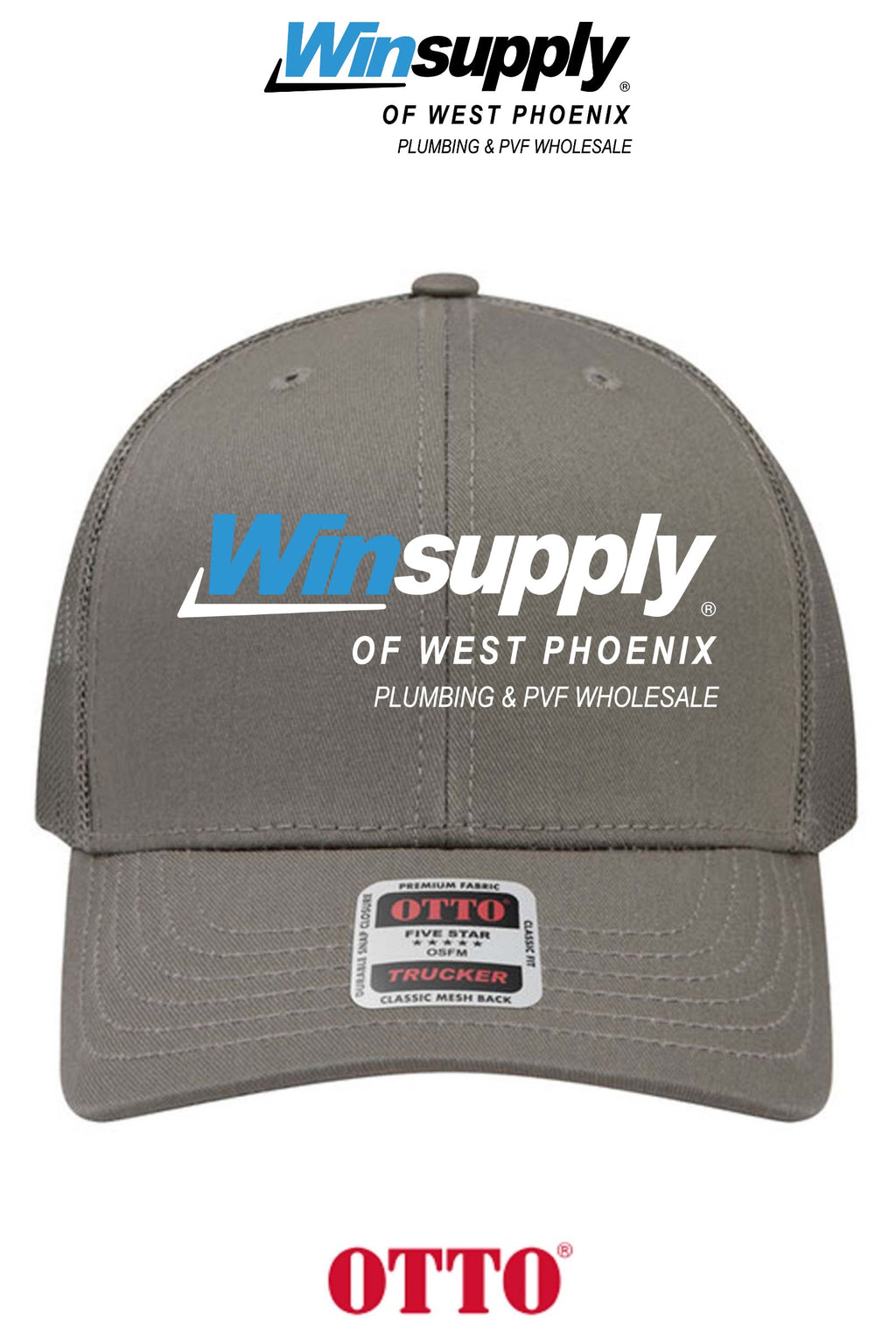 **BULK BUY SPECIAL** OTTO CAP® 6 Panel Mid Profile Mesh Back Trucker Hat - Winsupply of West Phoenix