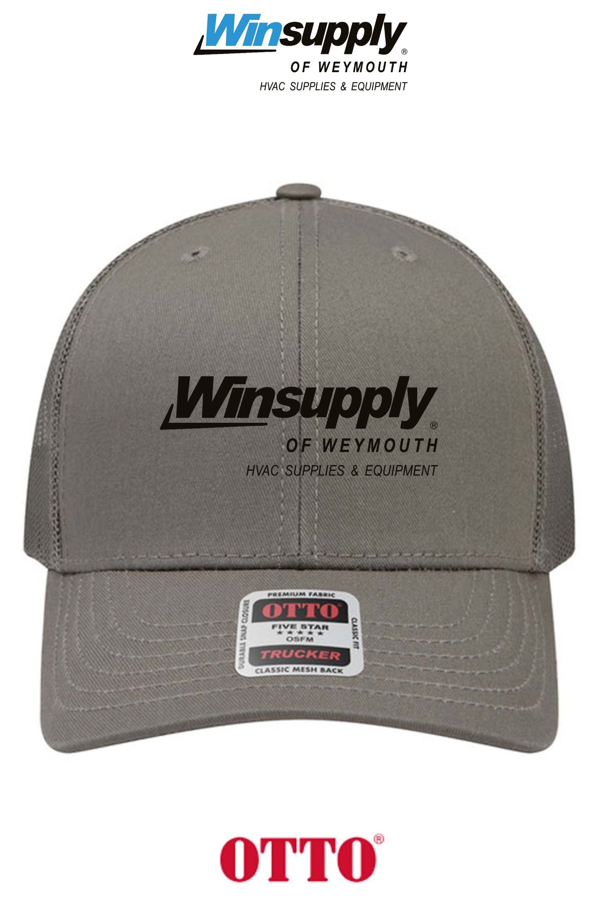 **BULK BUY SPECIAL** OTTO CAP® 6 Panel Mid Profile Mesh Back Trucker Hat - Winsupply of Weymouth