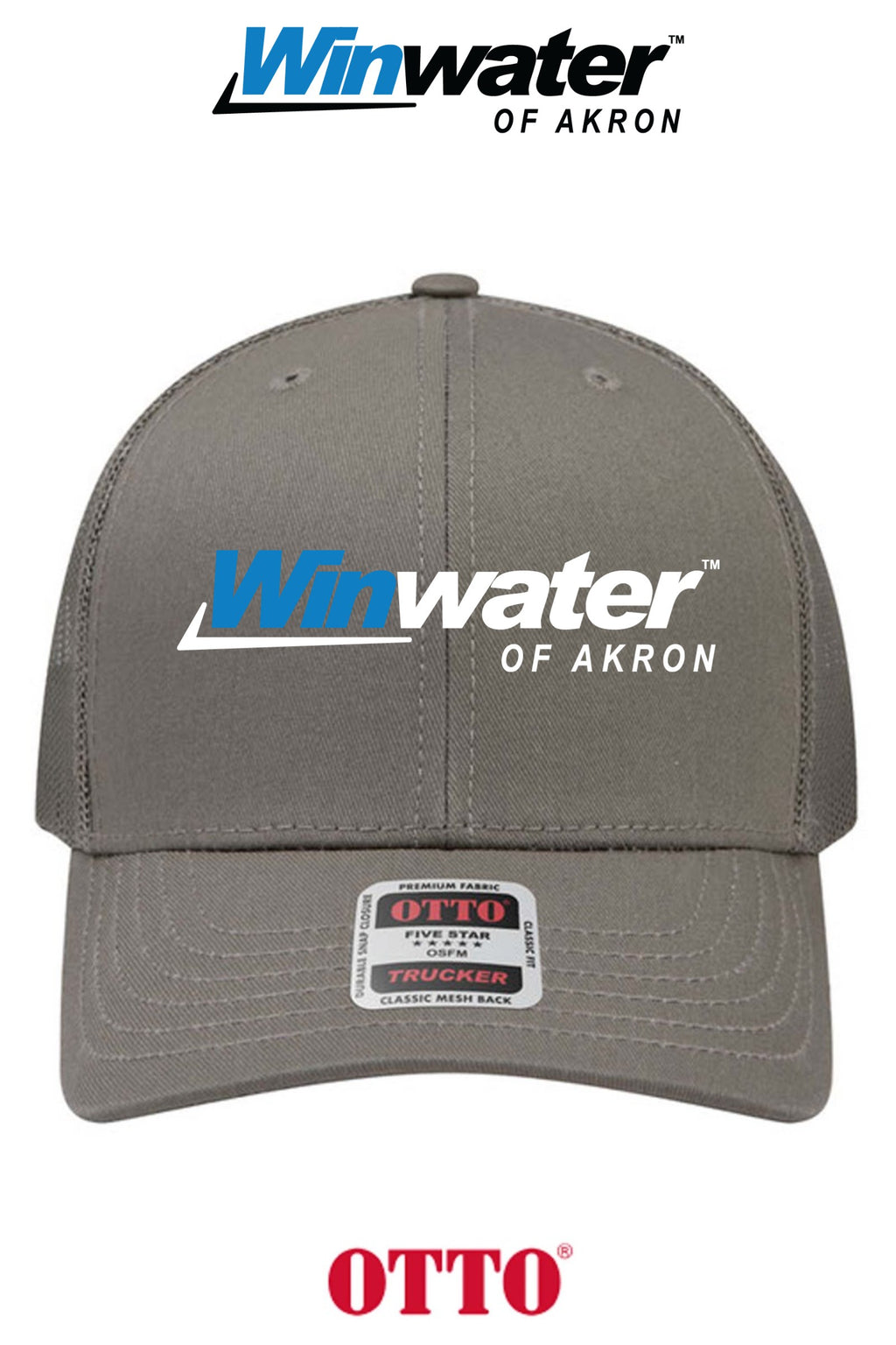 **BULK BUY SPECIAL** OTTO CAP® 6 Panel Mid Profile Mesh Back Trucker Hat - Winwater of Akron