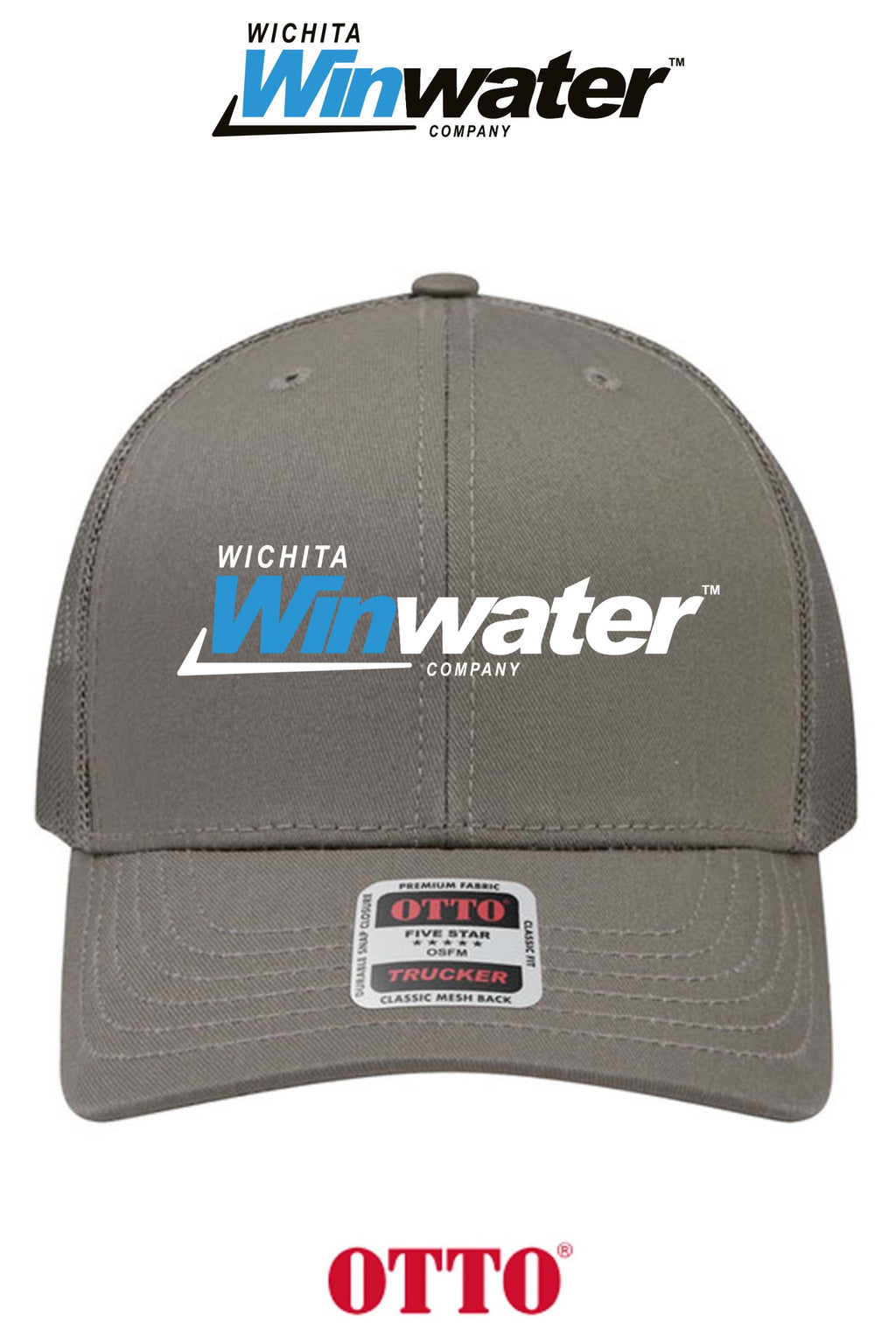 **BULK BUY SPECIAL** OTTO CAP® 6 Panel Mid Profile Mesh Back Trucker Hat - Wichita Winwater