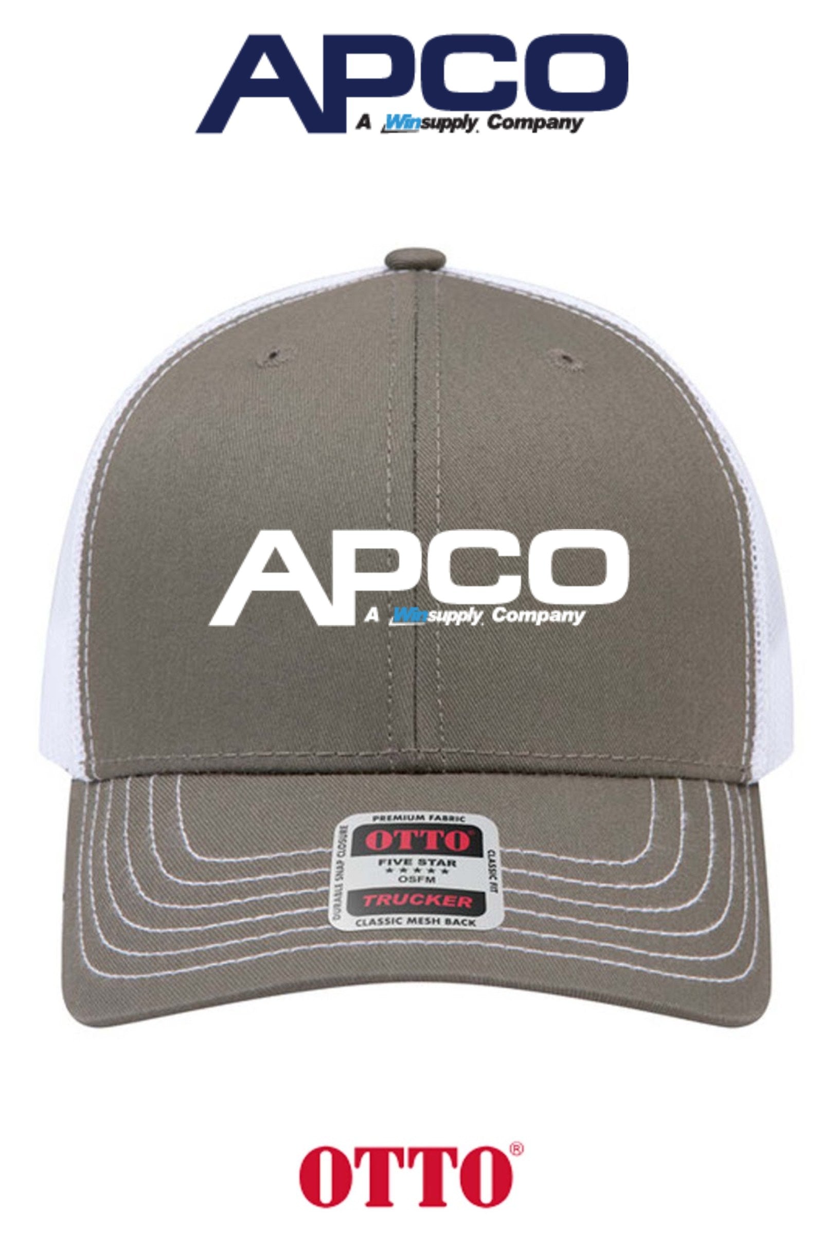 **BULK BUY SPECIAL** OTTO CAP® 6 Panel Mid Profile Mesh Back Trucker Hat - APCO Supply - Indianapolis