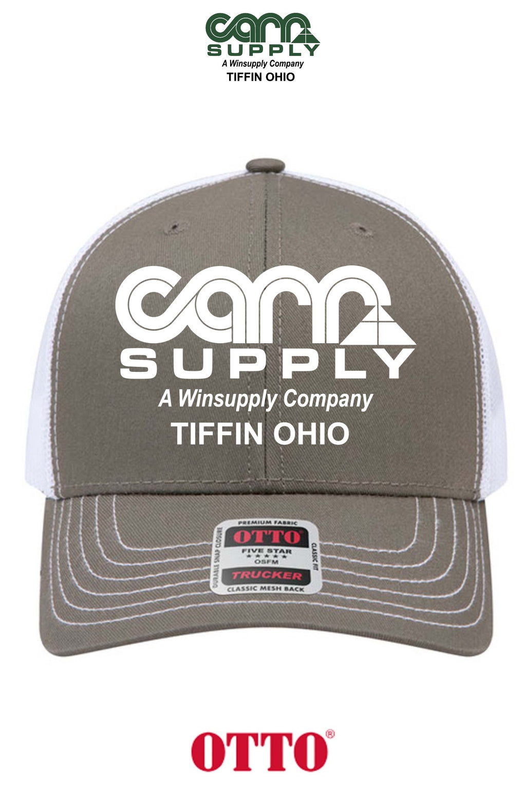 **BULK BUY SPECIAL** OTTO CAP® 6 Panel Mid Profile Mesh Back Trucker Hat - Carr Supply - Tiffin