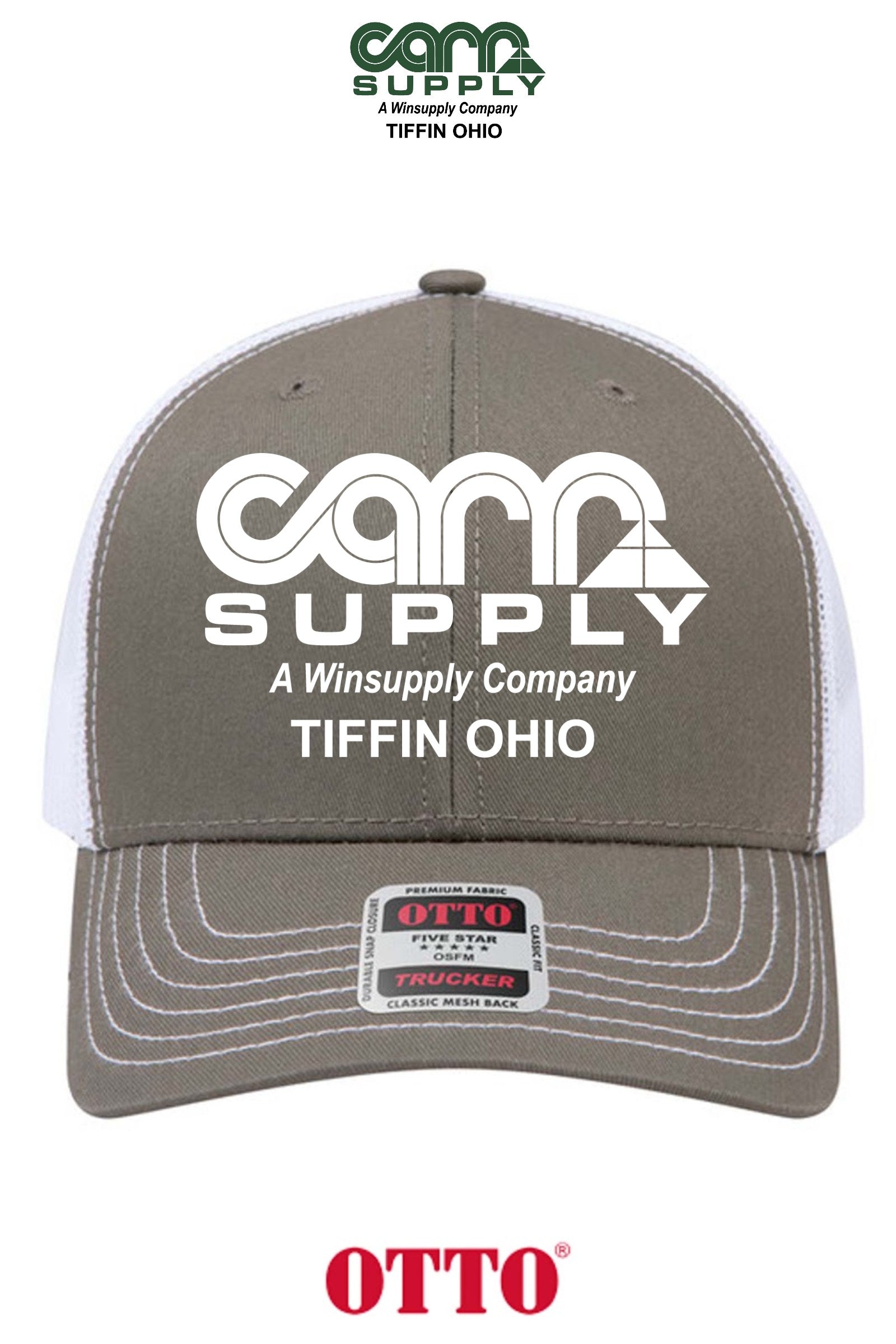 **BULK BUY SPECIAL** OTTO CAP® 6 Panel Mid Profile Mesh Back Trucker Hat - Carr Supply - Tiffin