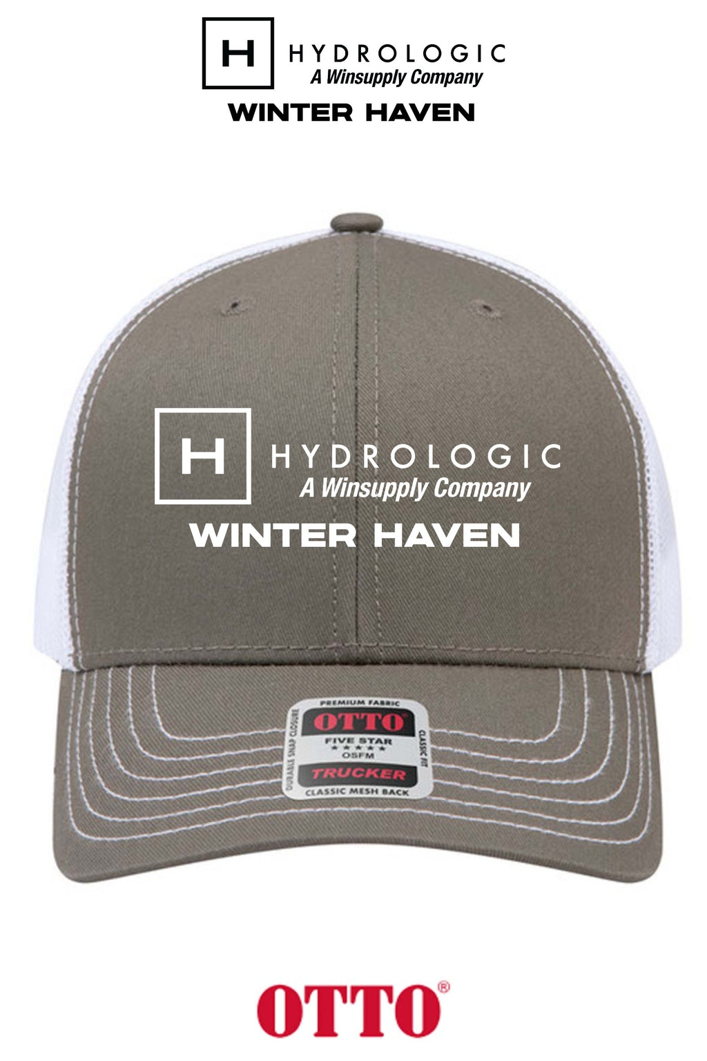 **BULK BUY SPECIAL** OTTO CAP® 6 Panel Mid Profile Mesh Back Trucker Hat - Winsupply of Winter Haven