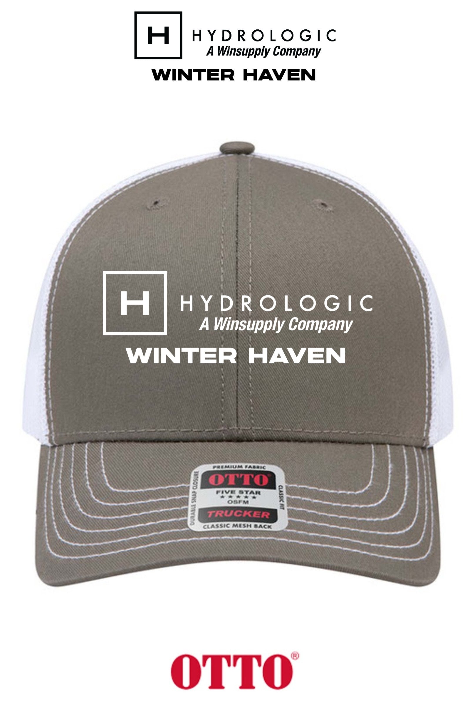 **BULK BUY SPECIAL** OTTO CAP® 6 Panel Mid Profile Mesh Back Trucker Hat - Winsupply of Winter Haven