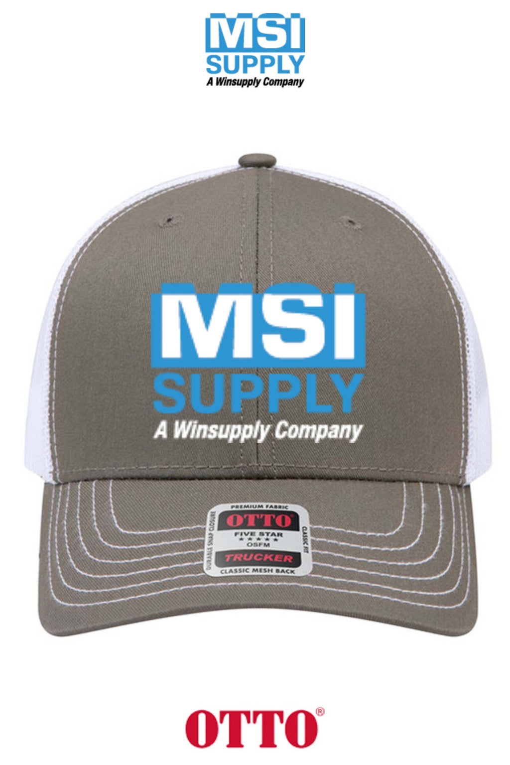 **BULK BUY SPECIAL** OTTO CAP® 6 Panel Mid Profile Mesh Back Trucker Hat - MSI Supply Houston