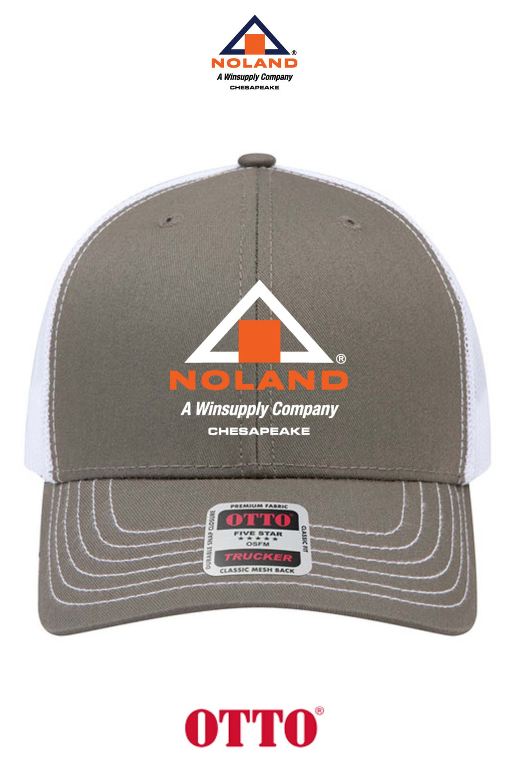 **BULK BUY SPECIAL** OTTO CAP® 6 Panel Mid Profile Mesh Back Trucker Hat - Noland Company Chesapeake