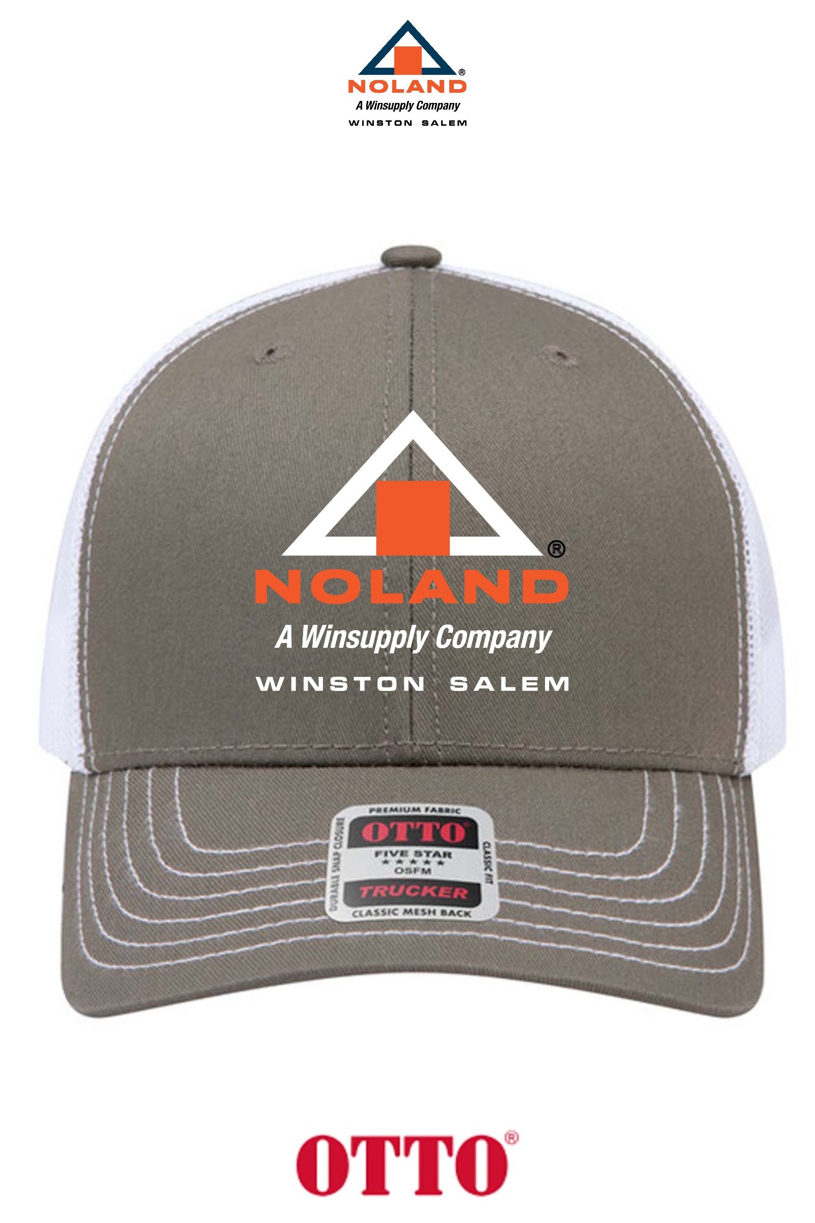 **BULK BUY SPECIAL** OTTO CAP® 6 Panel Mid Profile Mesh Back Trucker Hat - Winston Salem Noland