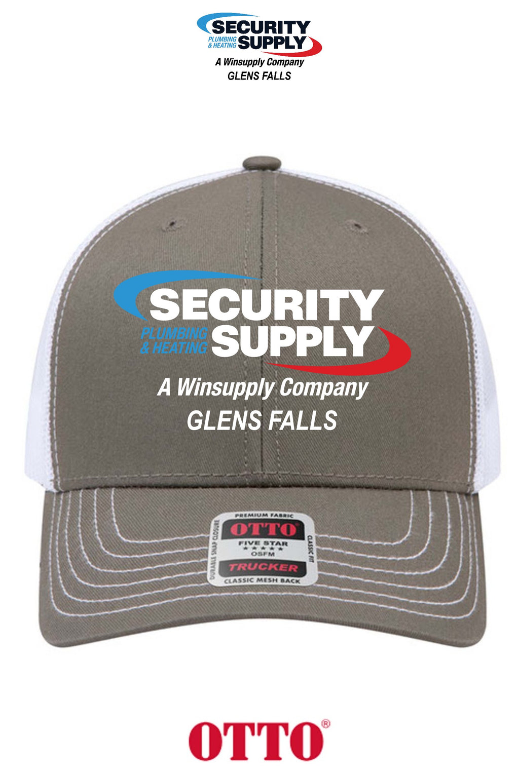 **BULK BUY SPECIAL** OTTO CAP® 6 Panel Mid Profile Mesh Back Trucker Hat - SPHS Glens Falls