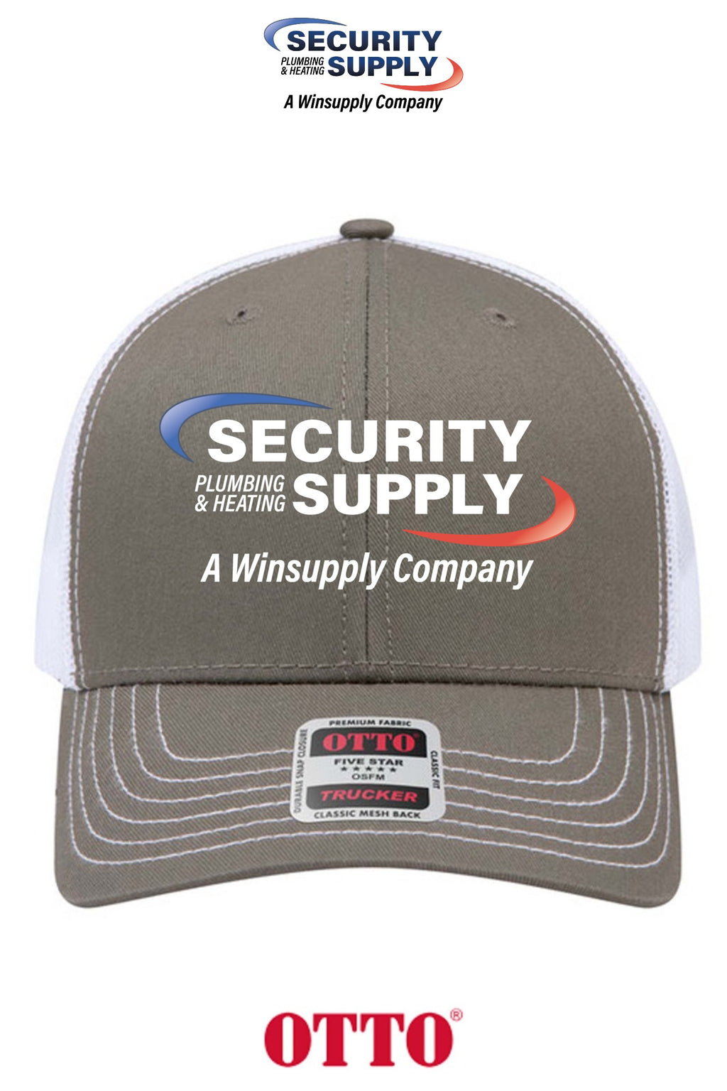 **BULK BUY SPECIAL** OTTO CAP® 6 Panel Mid Profile Mesh Back Trucker Hat - SPHS Watertown