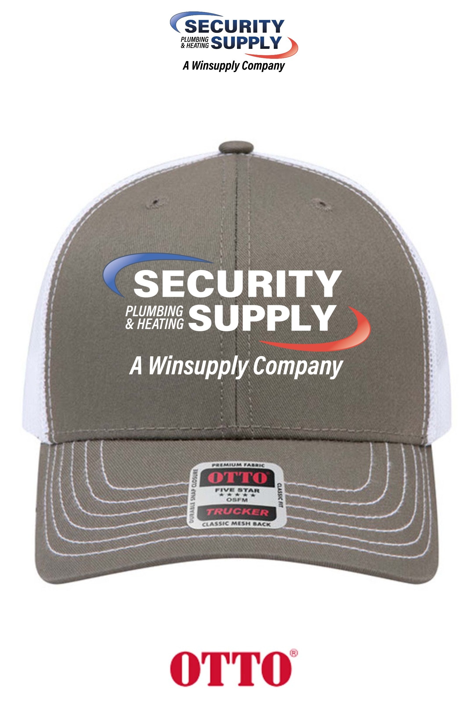 **BULK BUY SPECIAL** OTTO CAP® 6 Panel Mid Profile Mesh Back Trucker Hat - SPHS Watertown