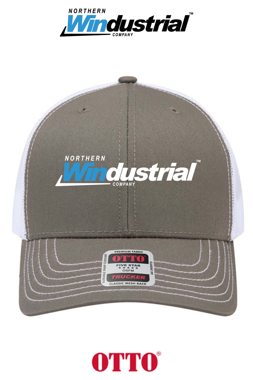 **BULK BUY SPECIAL** OTTO CAP® 6 Panel Mid Profile Mesh Back Trucker Hat - Northern Windustrial