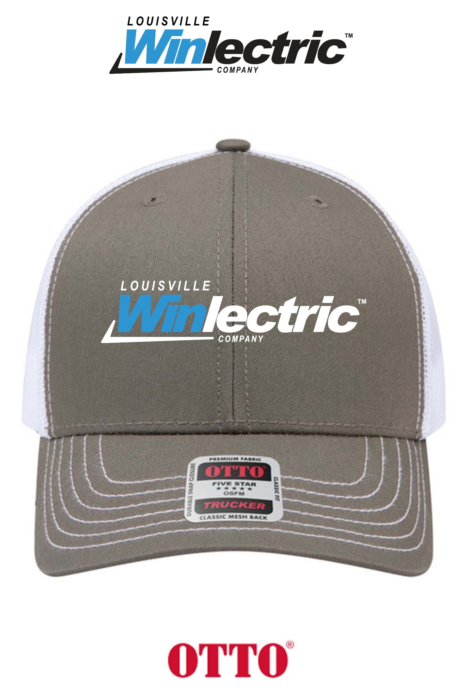 **BULK BUY SPECIAL** OTTO CAP® 6 Panel Mid Profile Mesh Back Trucker Hat - Louisville Winlectric