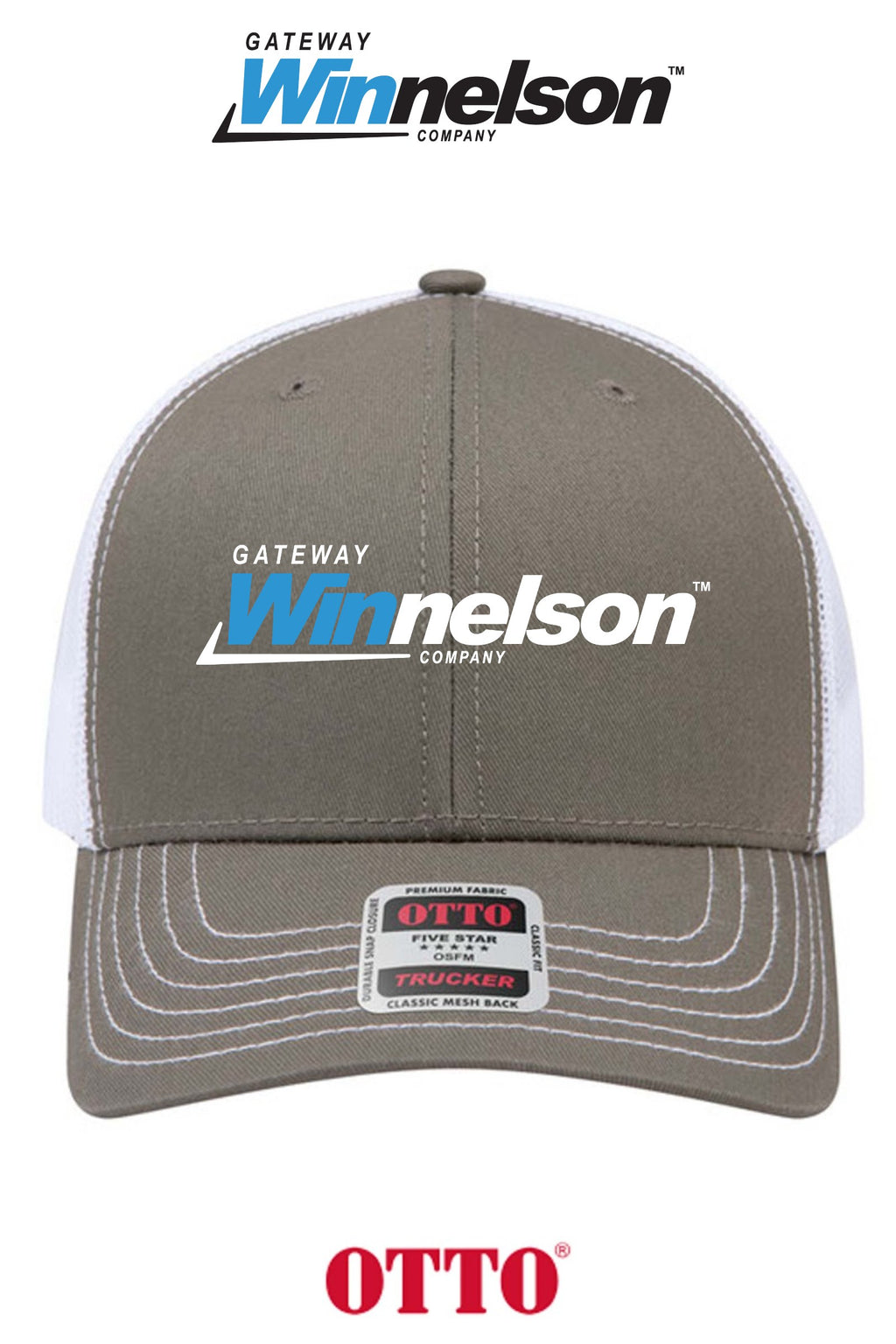 **BULK BUY SPECIAL** OTTO CAP® 6 Panel Mid Profile Mesh Back Trucker Hat - Gateway Winnelson