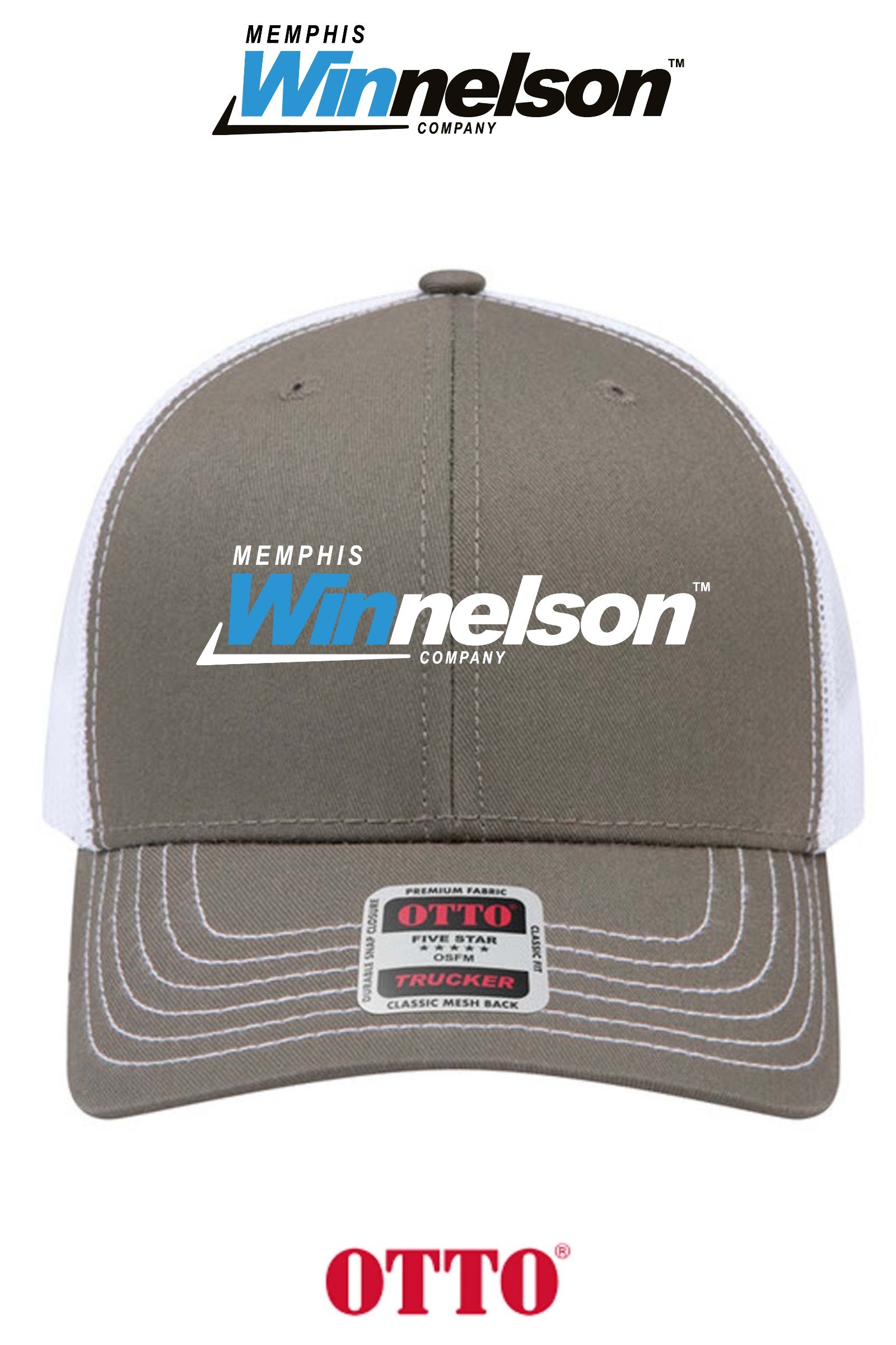 **BULK BUY SPECIAL** OTTO CAP® 6 Panel Mid Profile Mesh Back Trucker Hat - Memphis Winnelson