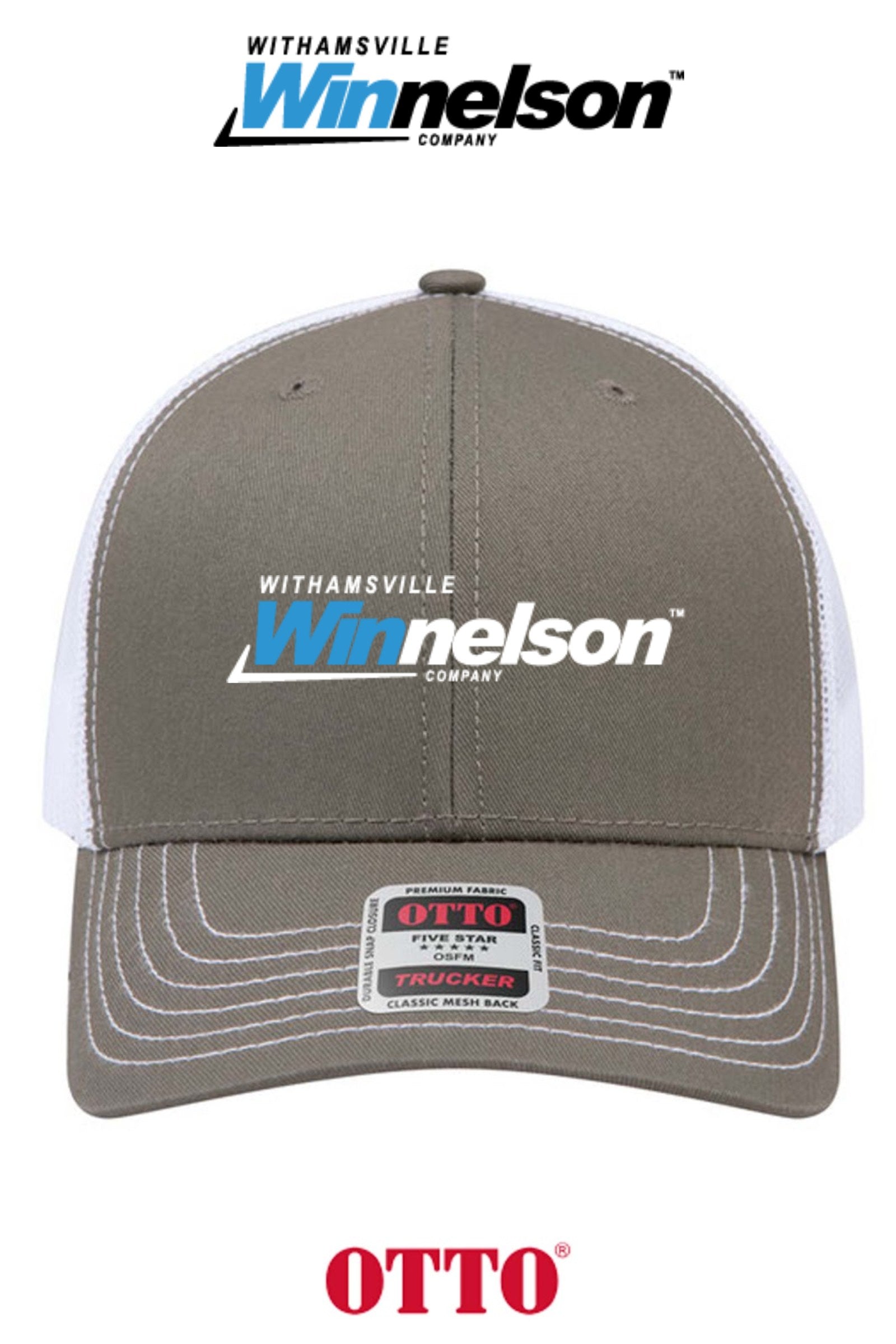 **BULK BUY SPECIAL** OTTO CAP® 6 Panel Mid Profile Mesh Back Trucker Hat - Withamsville Winnelson