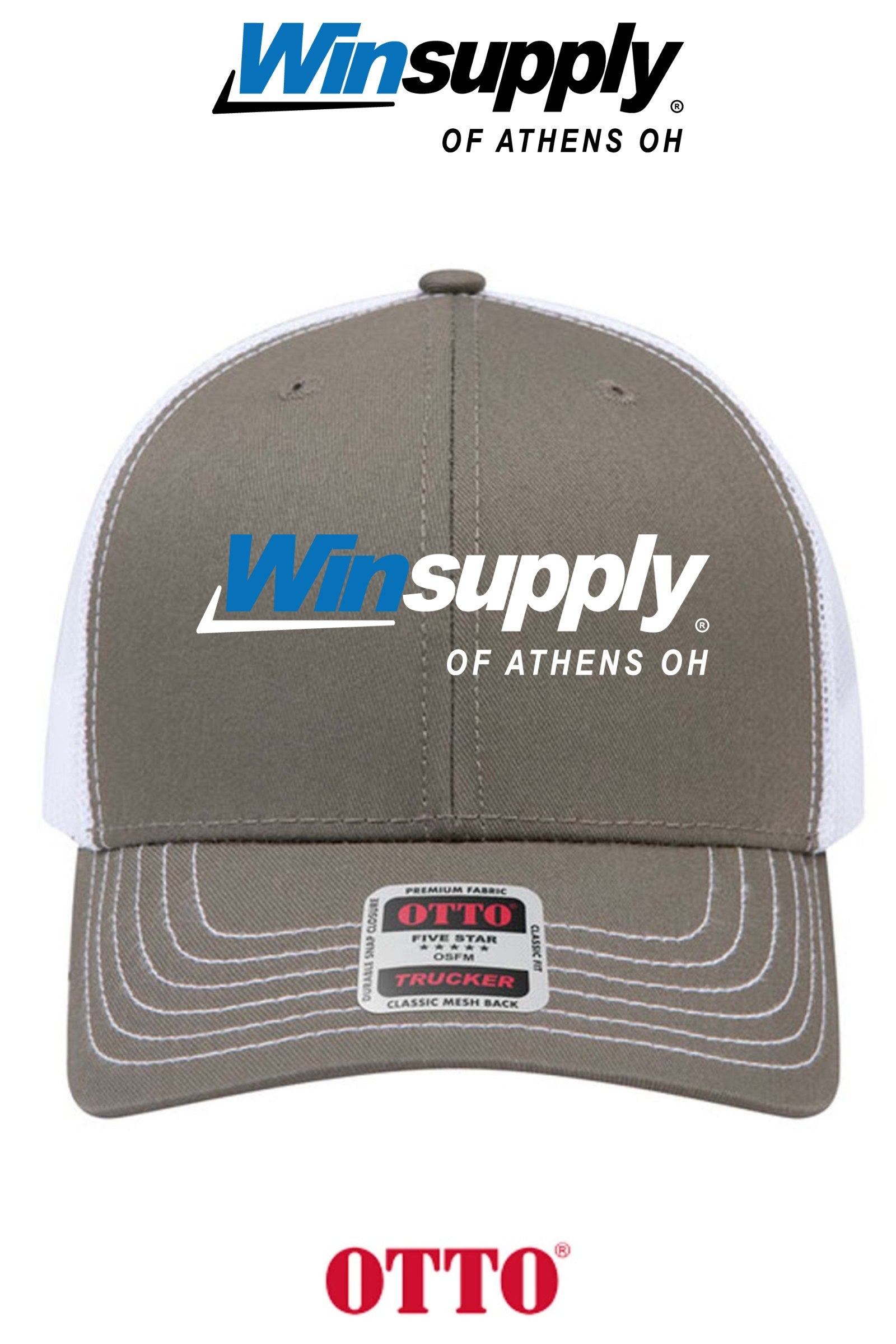**BULK BUY SPECIAL** OTTO CAP® 6 Panel Mid Profile Mesh Back Trucker Hat - Winsupply of Athens OH