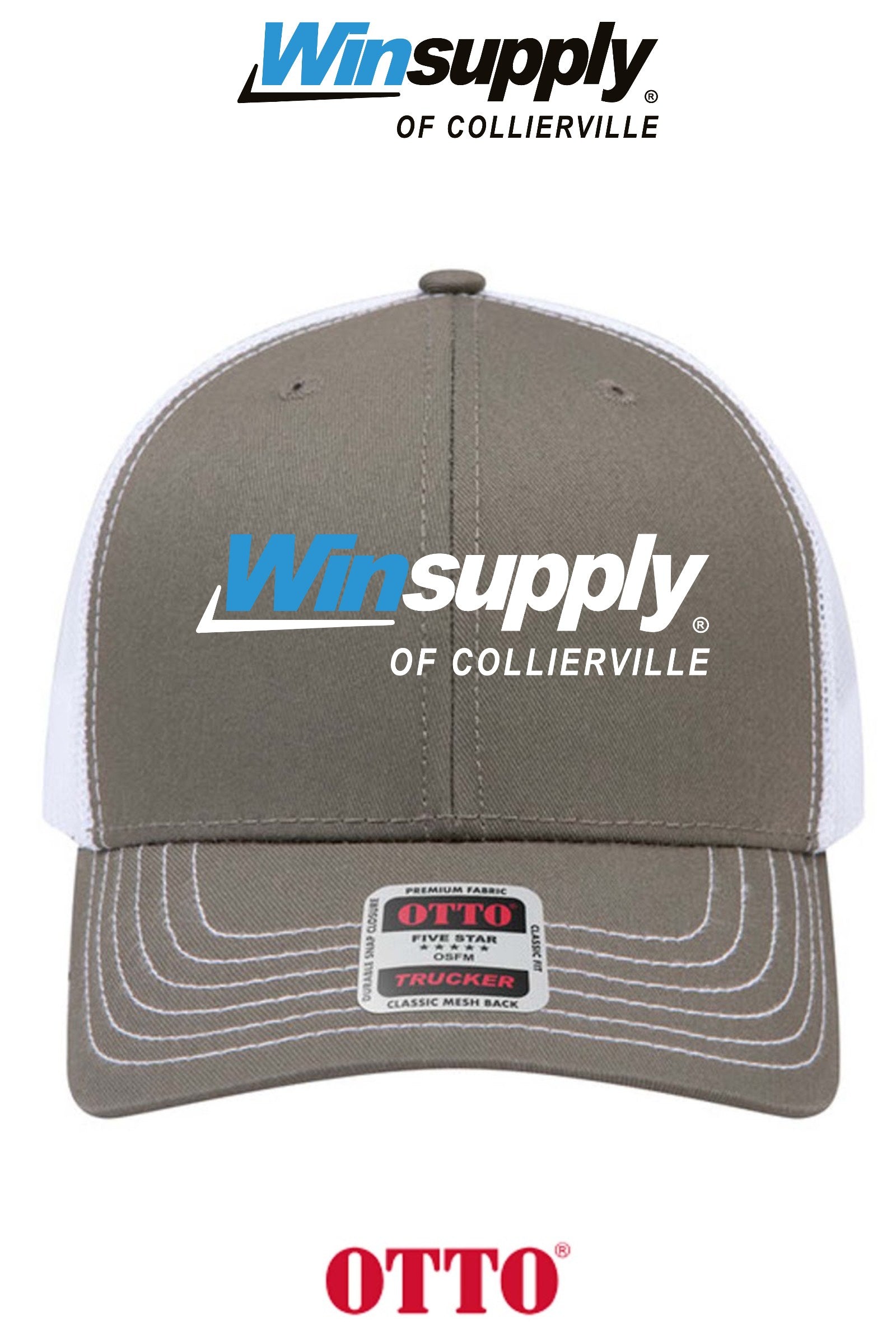 **BULK BUY SPECIAL** OTTO CAP® 6 Panel Mid Profile Mesh Back Trucker Hat - Winston Salem Noland
