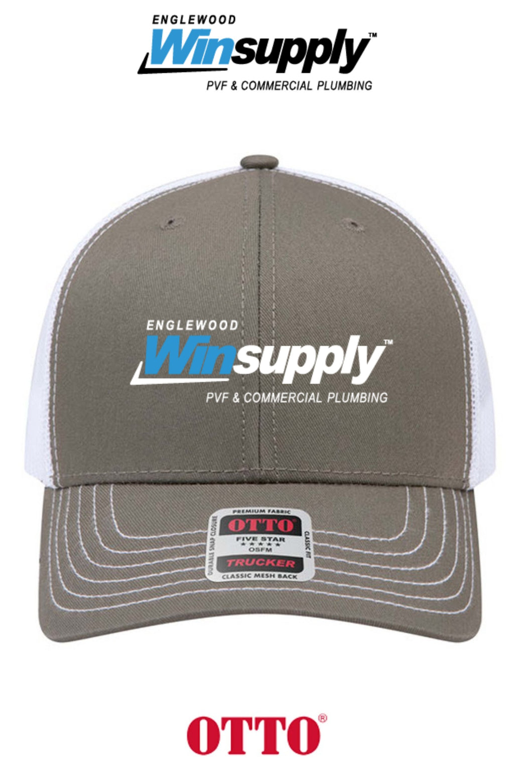 **BULK BUY SPECIAL** OTTO CAP® 6 Panel Mid Profile Mesh Back Trucker Hat - Winsupply of Englewood CO