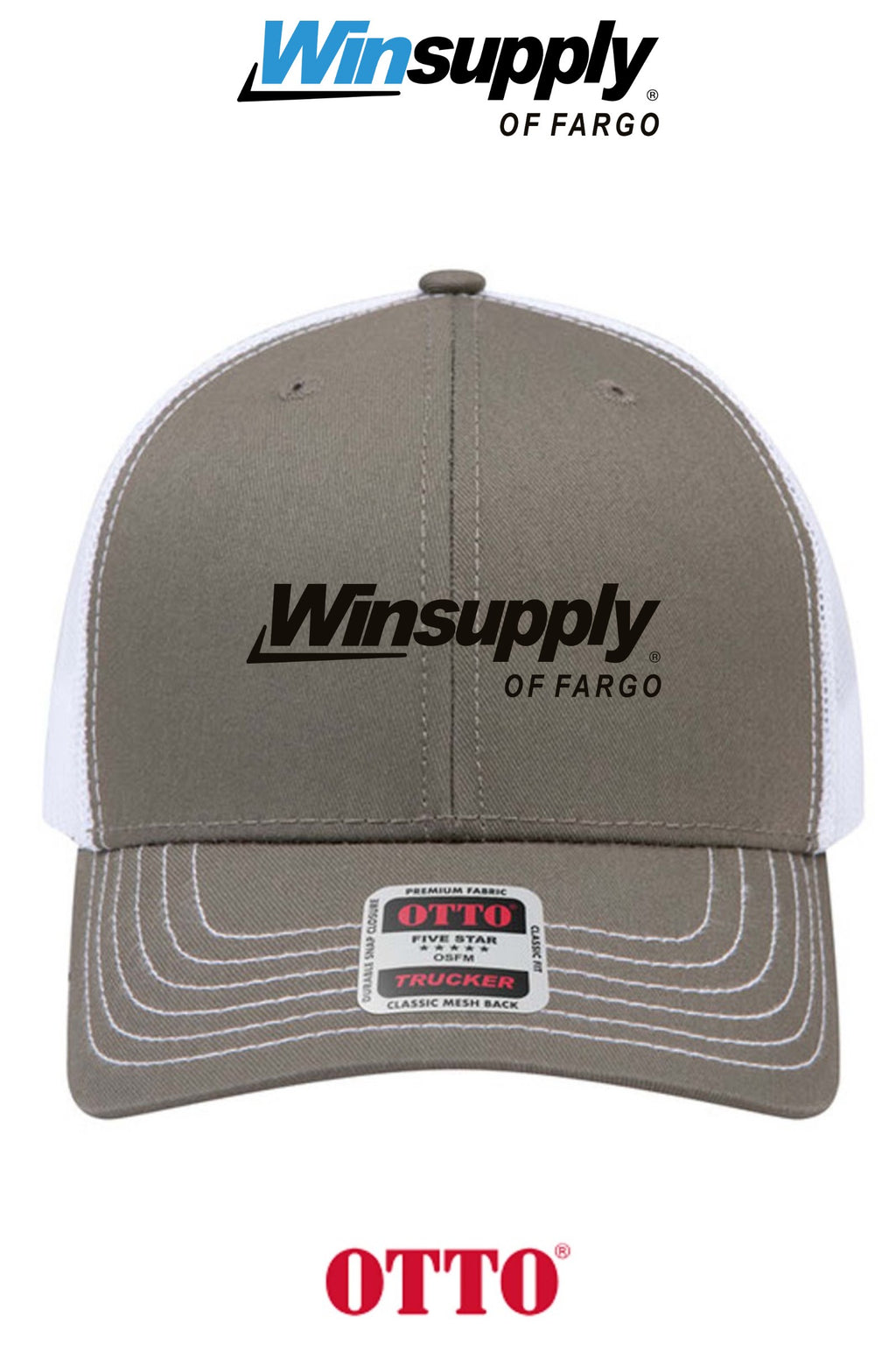 **BULK BUY SPECIAL** OTTO CAP® 6 Panel Mid Profile Mesh Back Trucker Hat - Winsupply of Fargo
