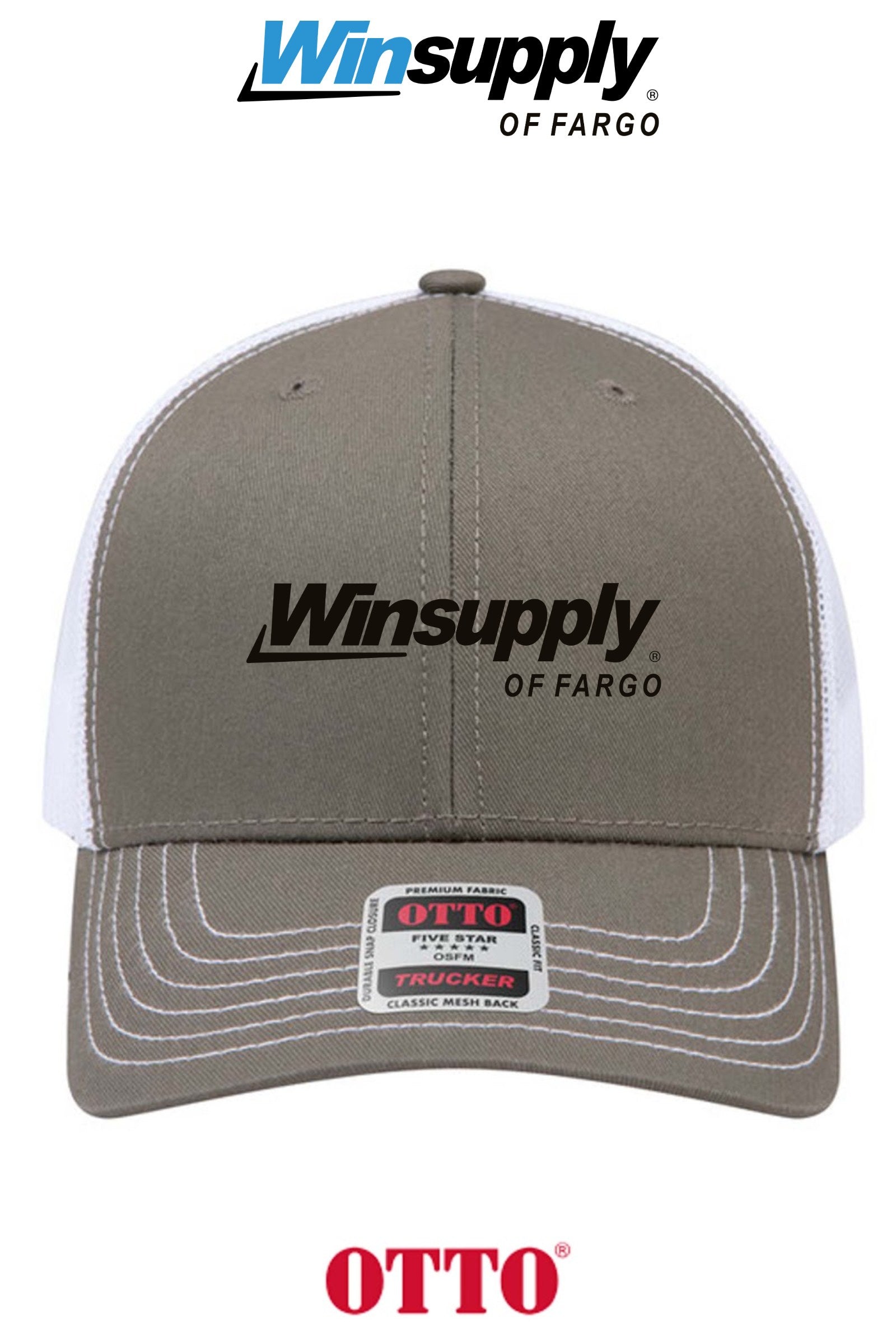 **BULK BUY SPECIAL** OTTO CAP® 6 Panel Mid Profile Mesh Back Trucker Hat - Winsupply of Fargo