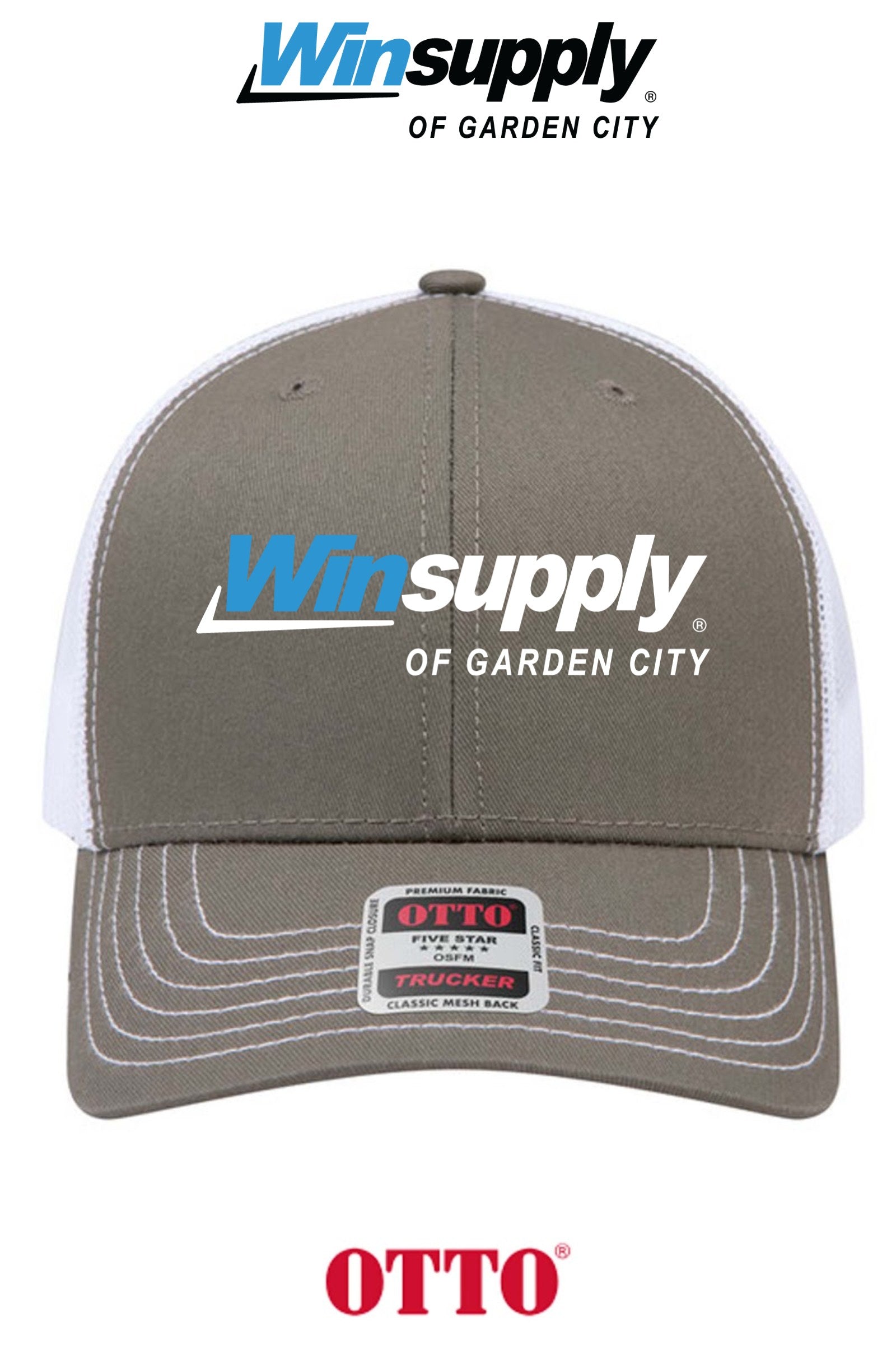 **BULK BUY SPECIAL** OTTO CAP® 6 Panel Mid Profile Mesh Back Trucker Hat - Winsupply Garden City KS Co.