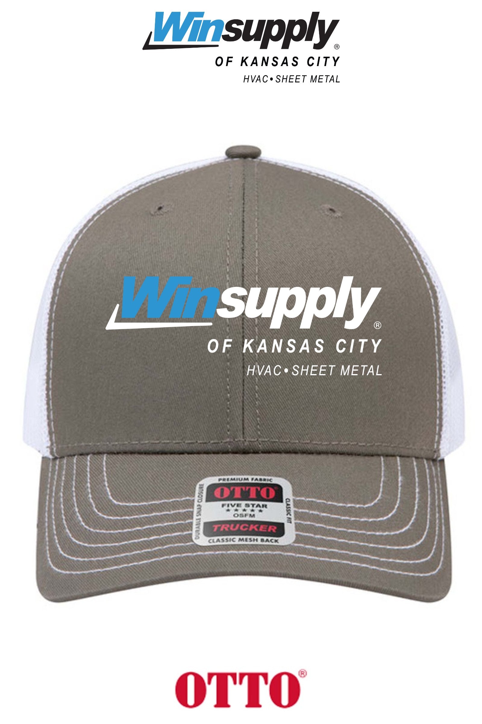 **BULK BUY SPECIAL** OTTO CAP® 6 Panel Mid Profile Mesh Back Trucker Hat - Winsupply of Kansas City