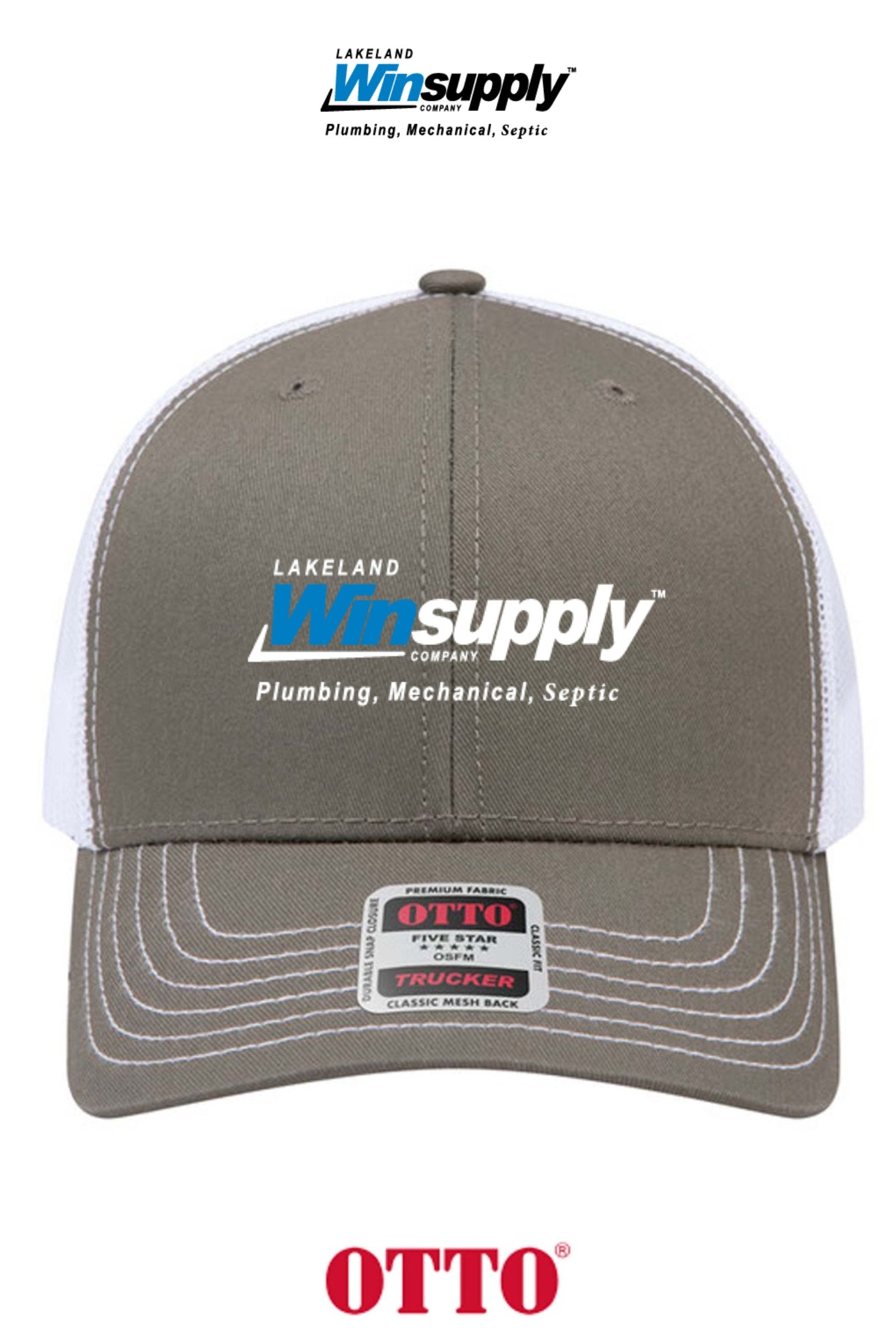 **BULK BUY SPECIAL** OTTO CAP® 6 Panel Mid Profile Mesh Back Trucker Hat - Lakeland Winsupply