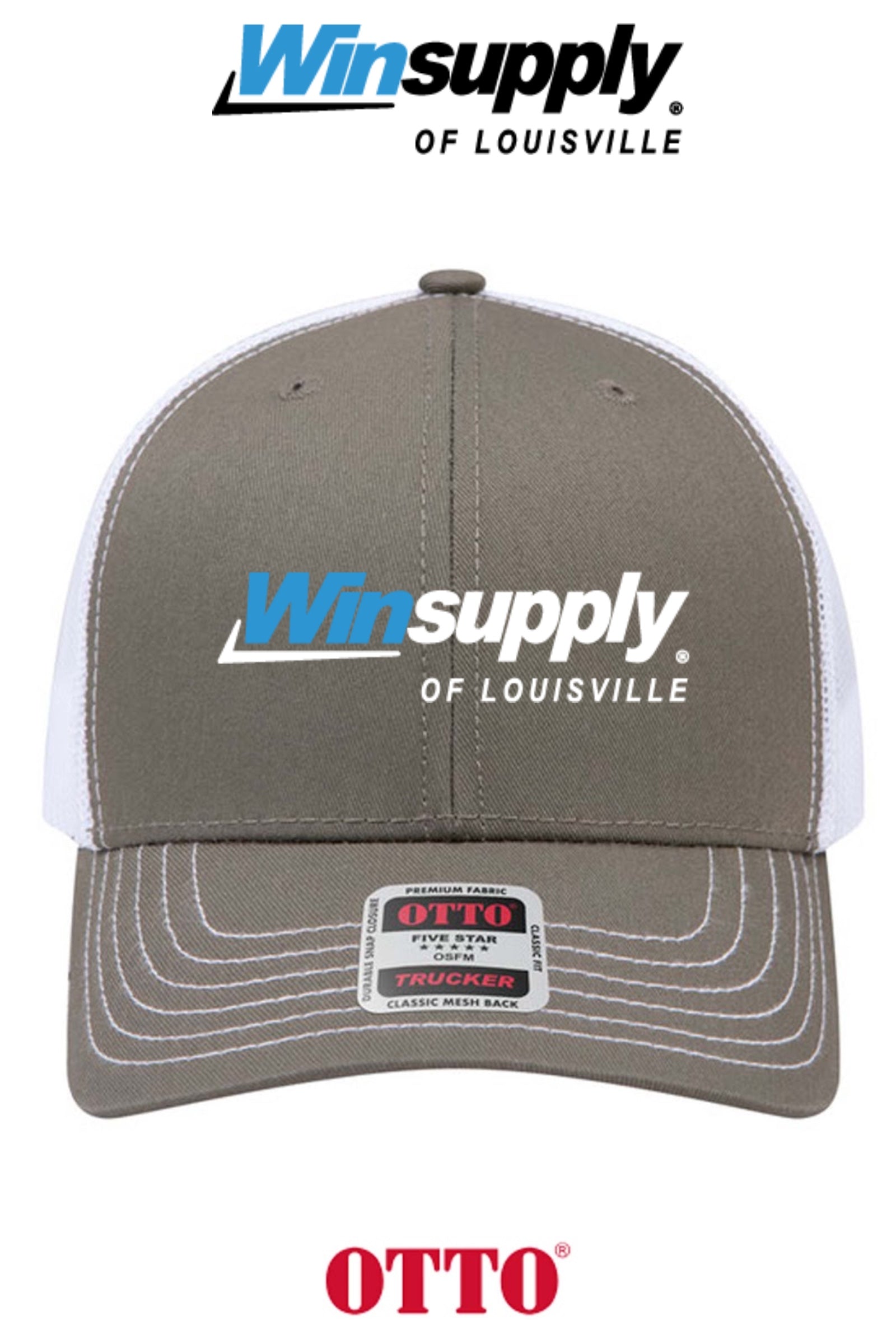**BULK BUY SPECIAL** OTTO CAP® 6 Panel Mid Profile Mesh Back Trucker Hat - Winsupply of Louisville KY