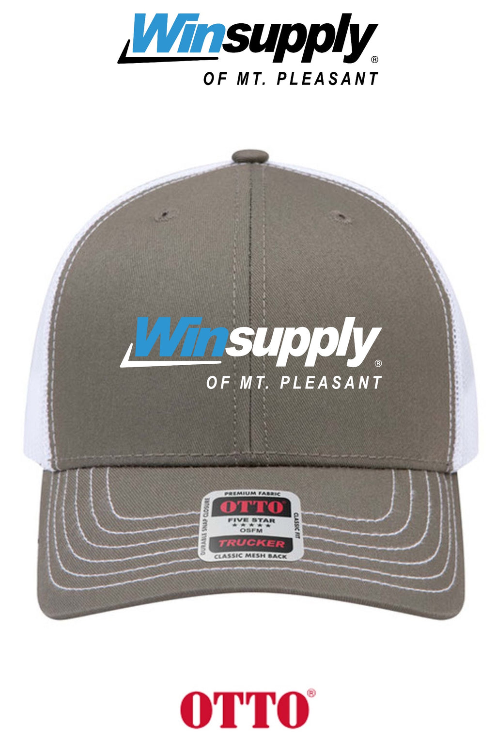 **BULK BUY SPECIAL** OTTO CAP® 6 Panel Mid Profile Mesh Back Trucker Hat - Winsupply of Mt. Pleasant