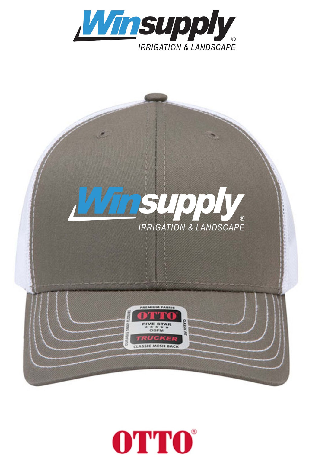 **BULK BUY SPECIAL** OTTO CAP® 6 Panel Mid Profile Mesh Back Trucker Hat - Winsupply NE Albuquerque NM Co.
