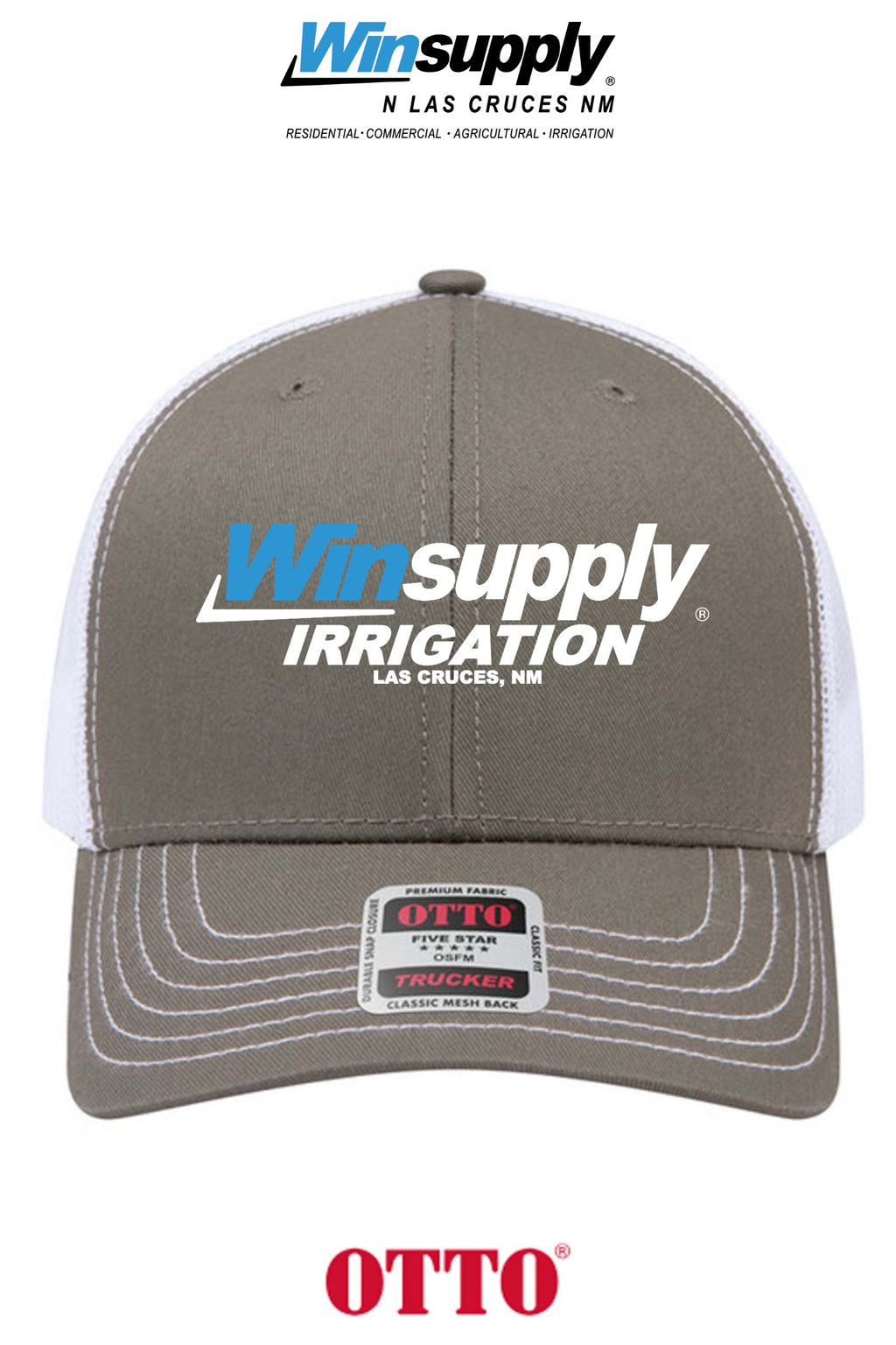**BULK BUY SPECIAL** OTTO CAP® 6 Panel Mid Profile Mesh Back Trucker Hat - Winsupply N Las Cruces NM