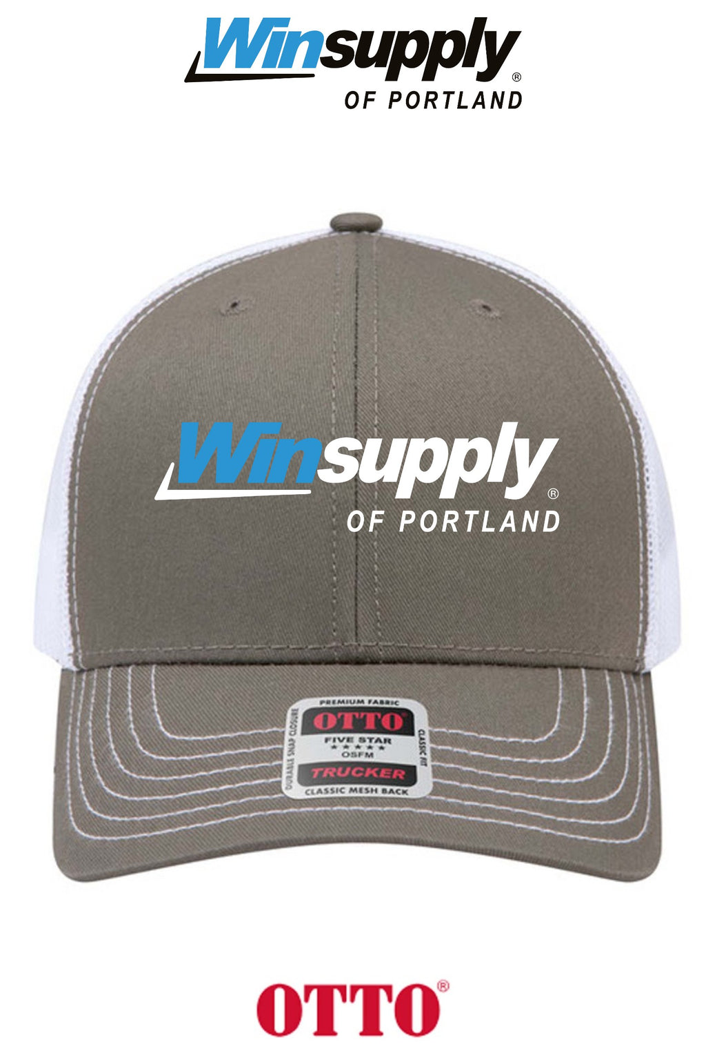 **BULK BUY SPECIAL** OTTO CAP® 6 Panel Mid Profile Mesh Back Trucker Hat - Winsupply of Portland