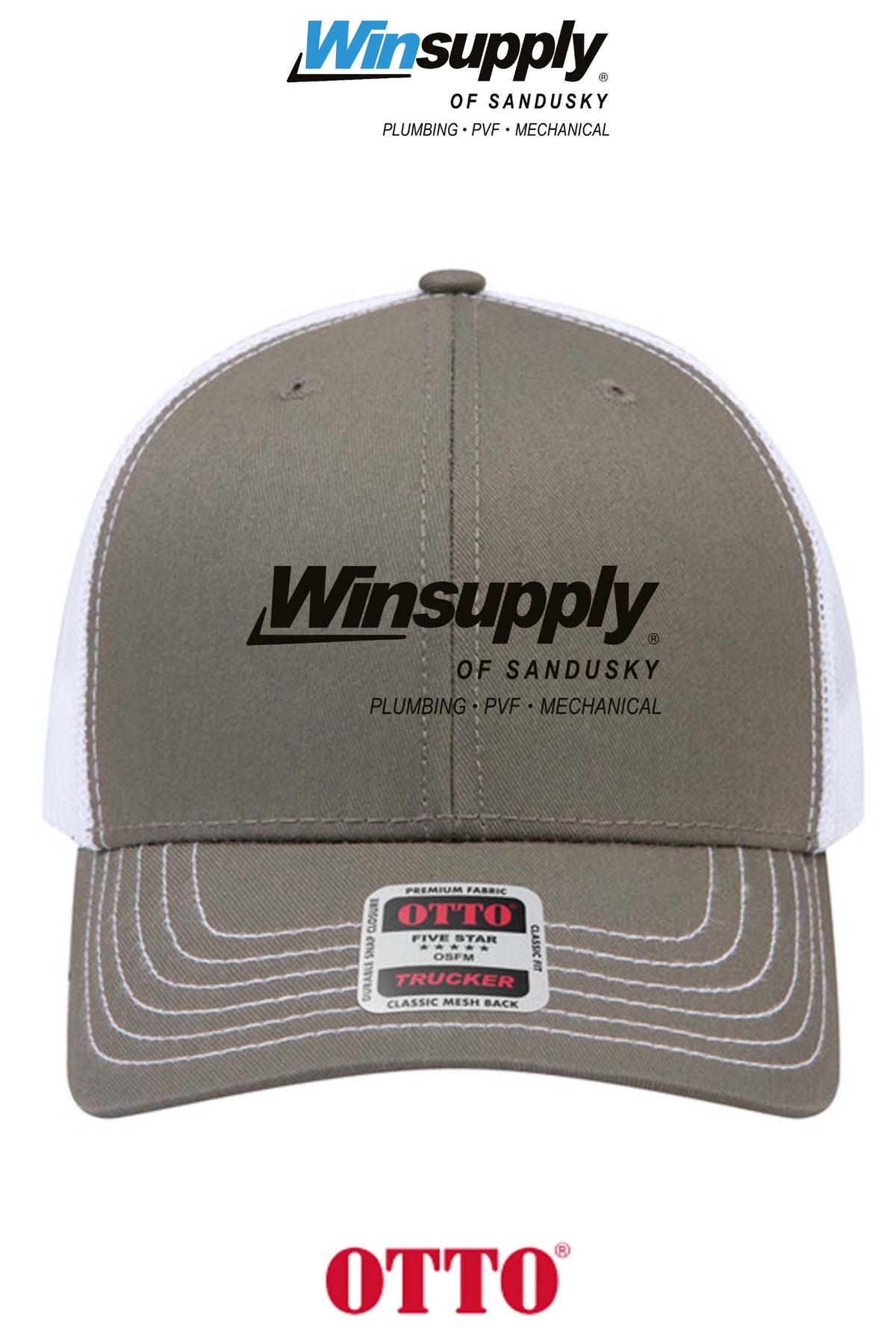 **BULK BUY SPECIAL** OTTO CAP® 6 Panel Mid Profile Mesh Back Trucker Hat - Winsupply of Sandusky