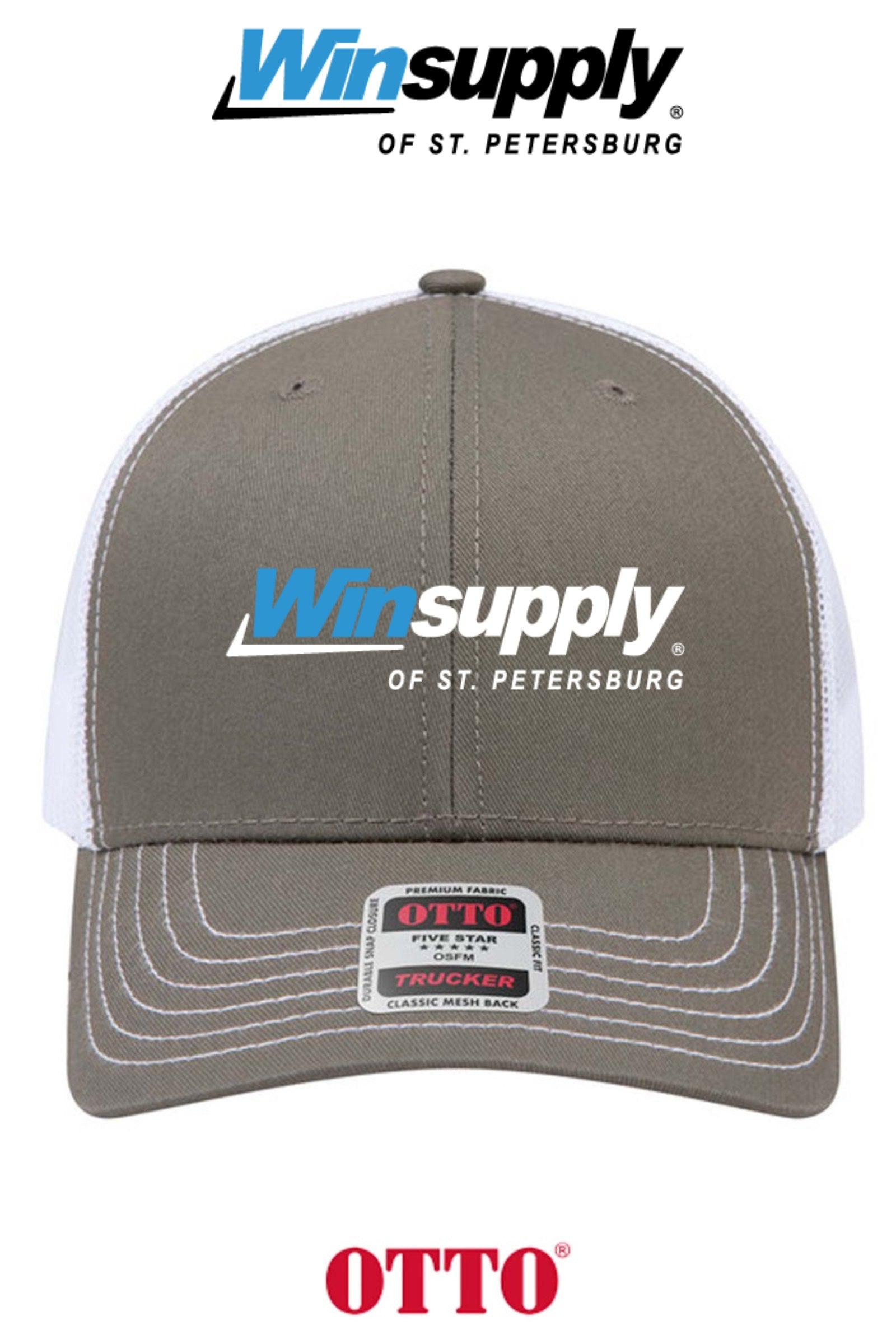 **BULK BUY SPECIAL** OTTO CAP® 6 Panel Mid Profile Mesh Back Trucker Hat - Winsupply of St. Petersburg