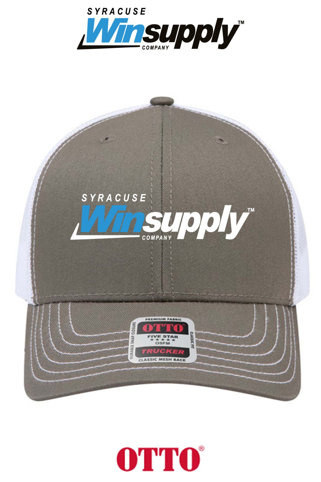 **BULK BUY SPECIAL** OTTO CAP® 6 Panel Mid Profile Mesh Back Trucker Hat - Syracuse Winsupply