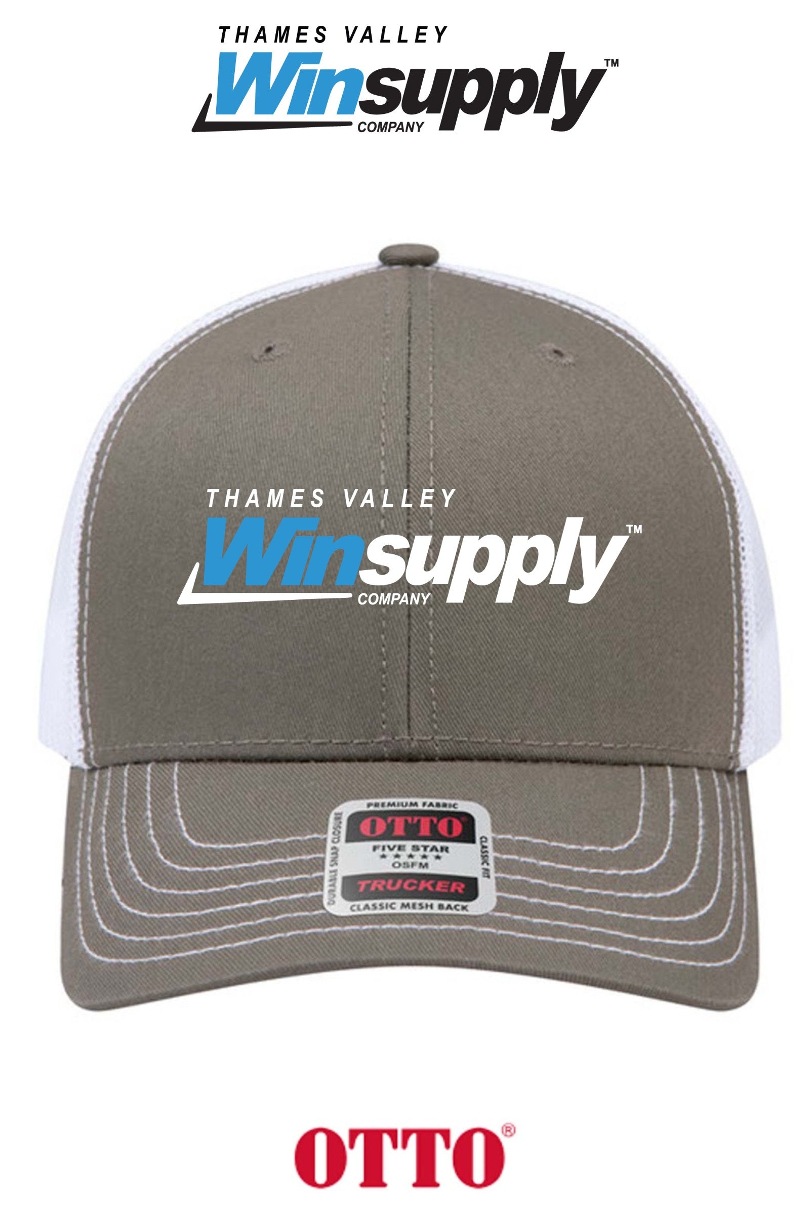 **BULK BUY SPECIAL** OTTO CAP® 6 Panel Mid Profile Mesh Back Trucker Hat - Thames Valley Winsupply