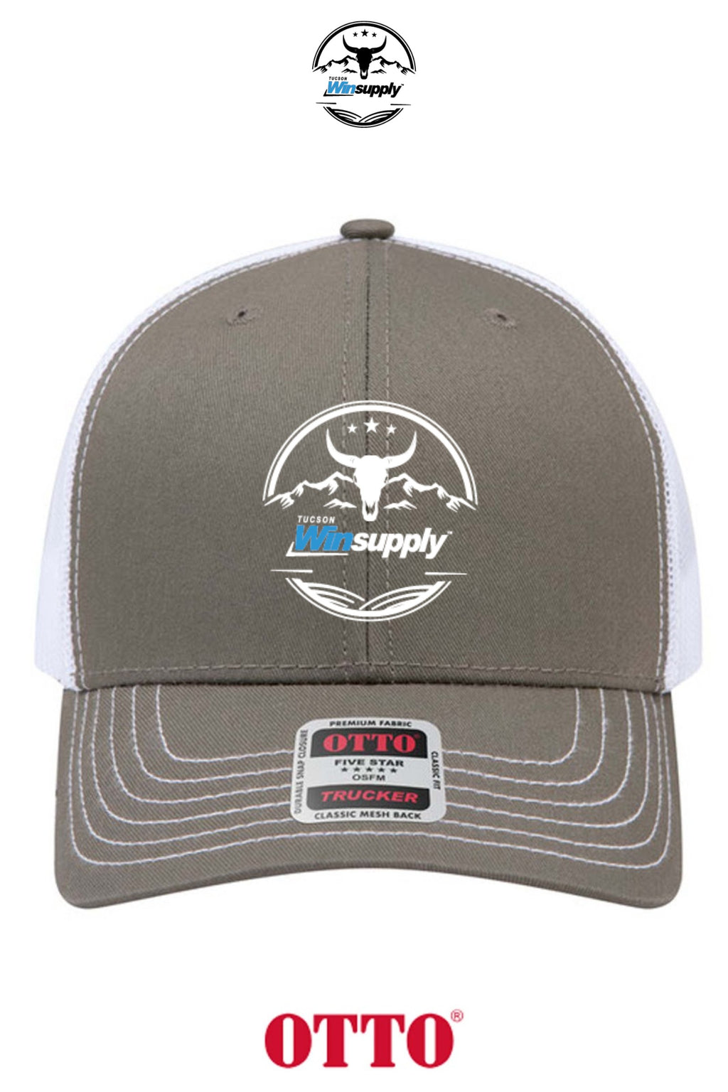 **BULK BUY SPECIAL** OTTO CAP® 6 Panel Mid Profile Mesh Back Trucker Hat - Winsupply Tucson AZ